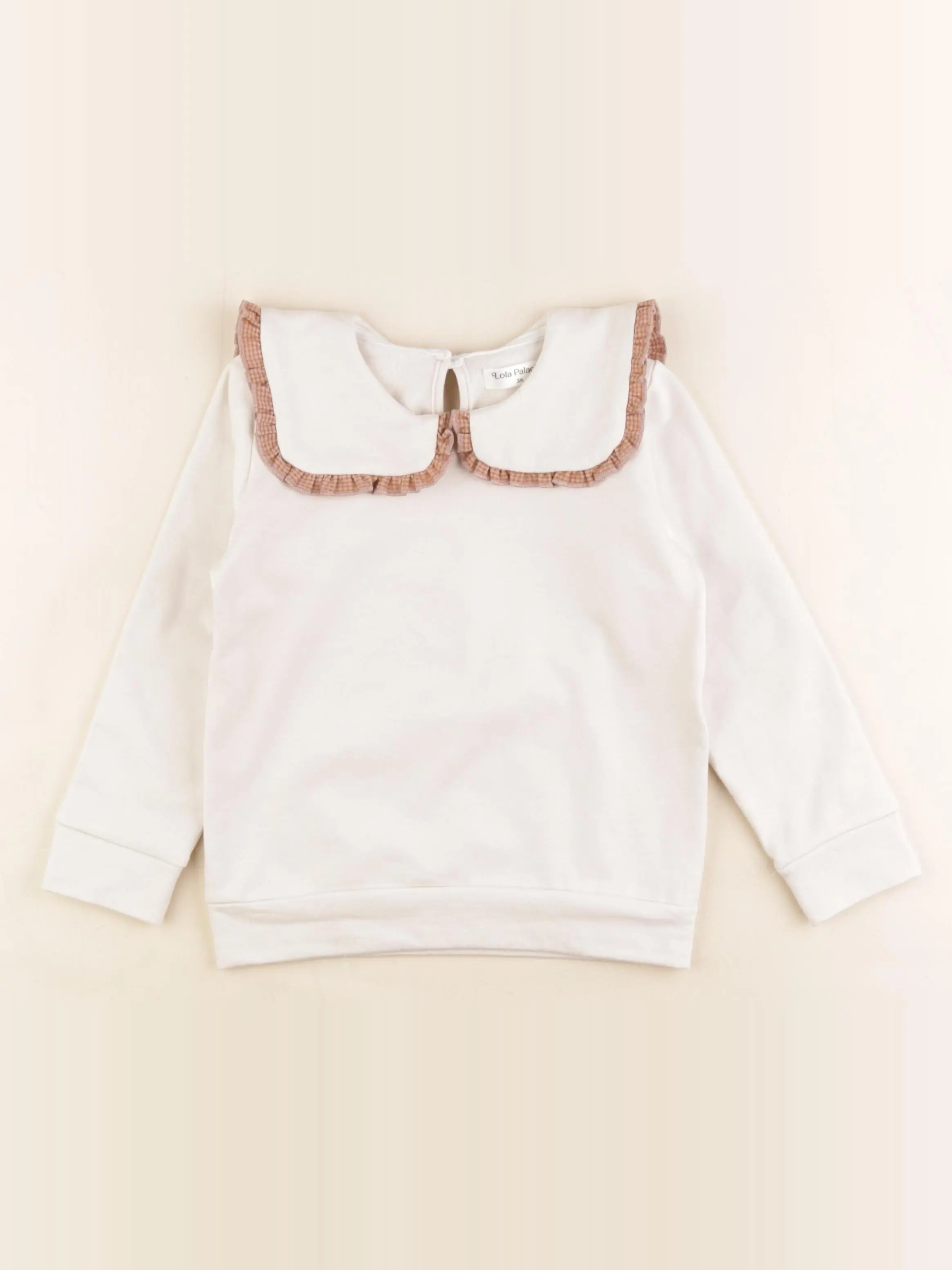 Lola Palacios - sweat blanc - 3 ans