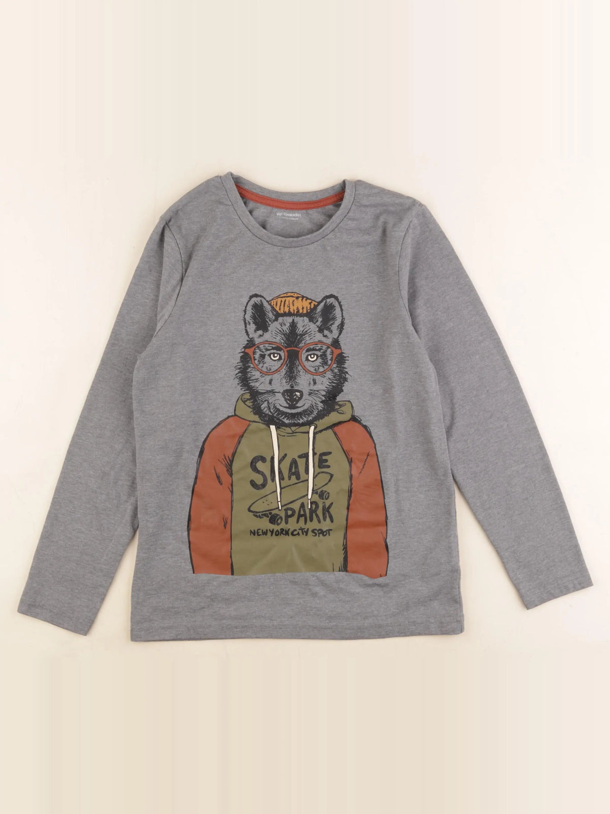 Vertbaudet - tee-shirt gris - 10 ans