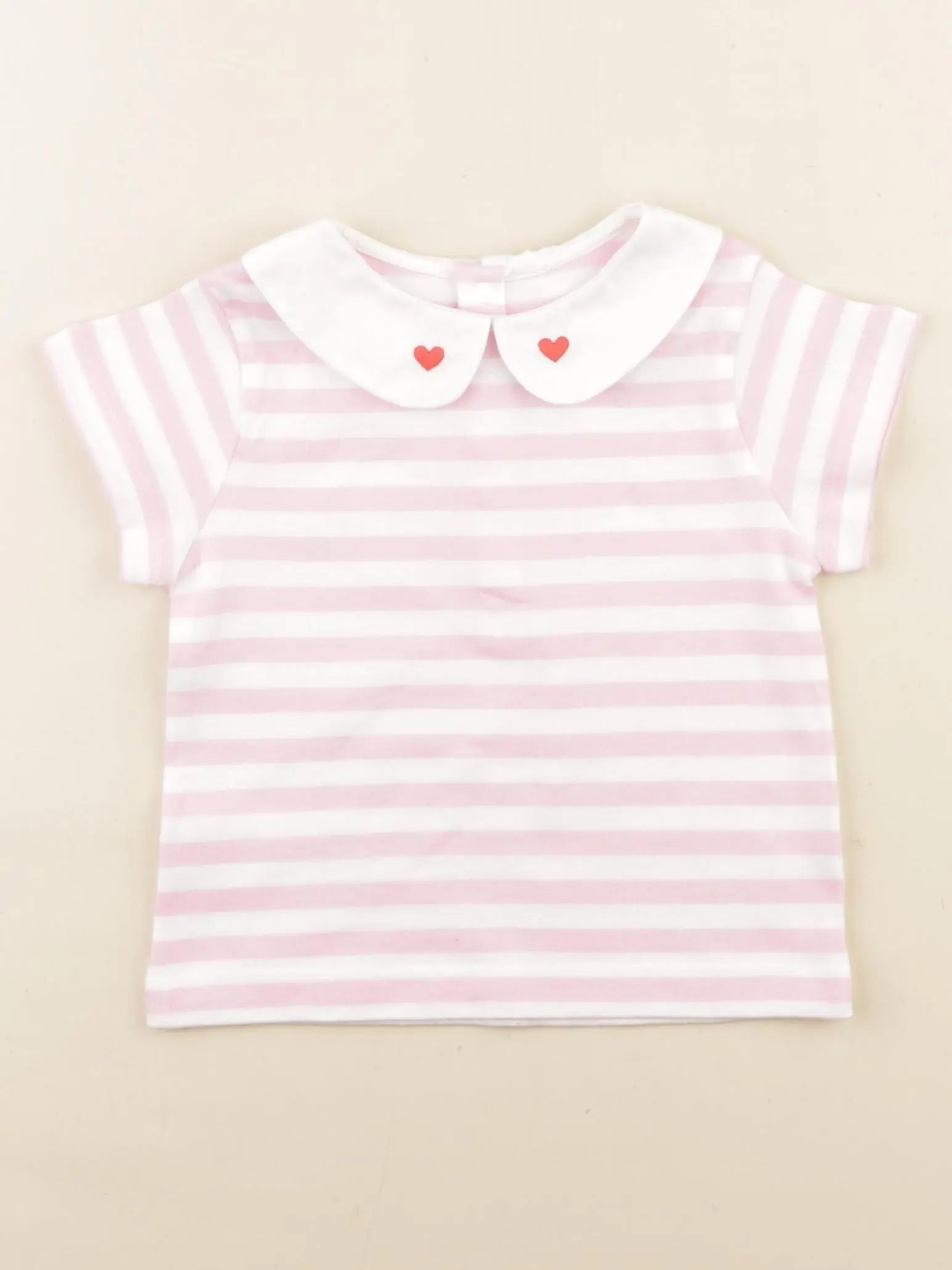 Jacadi - tee-shirt blanc, rose - 24 mois