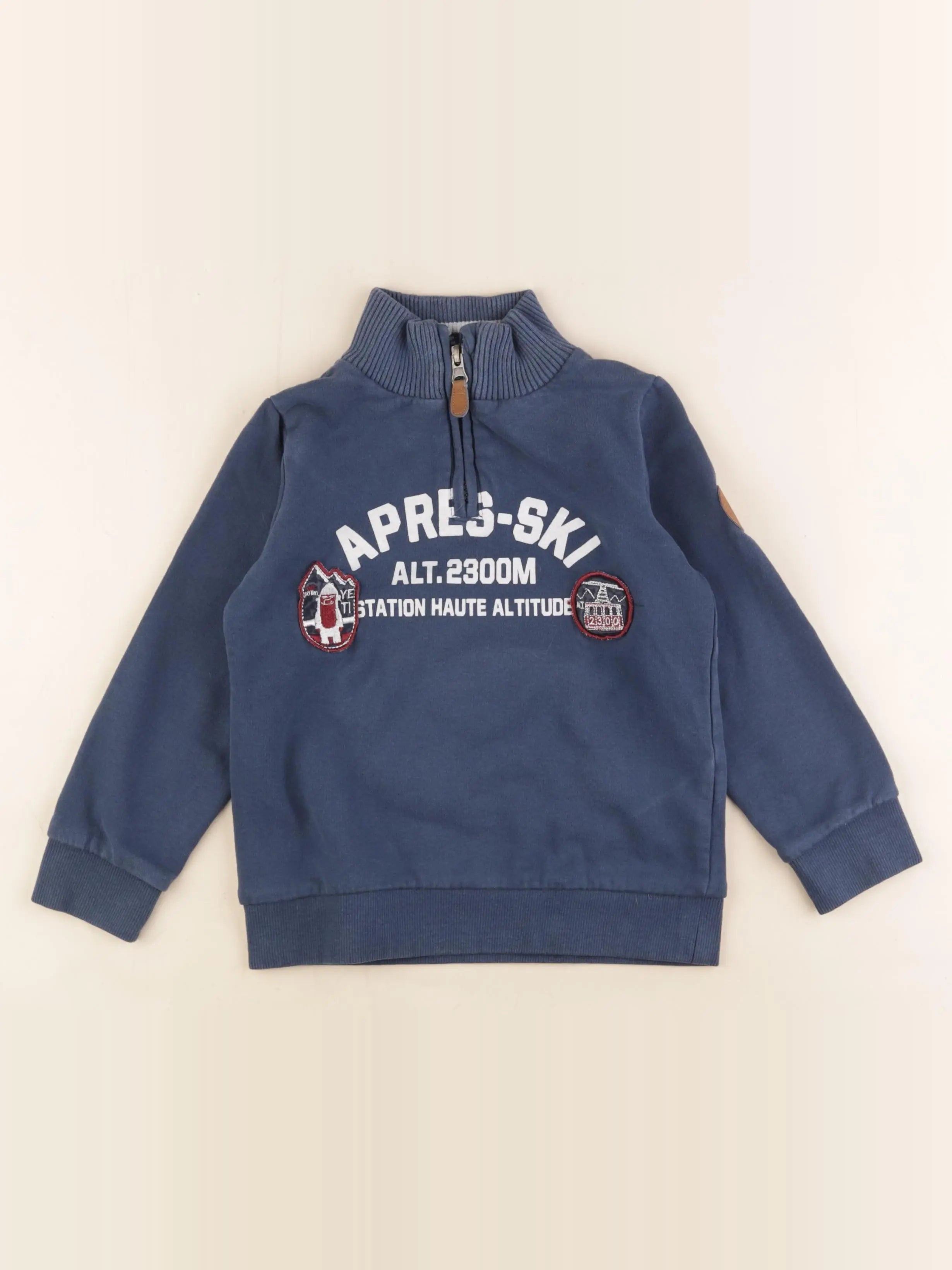 Vertbaudet - sweat bleu - 6 ans