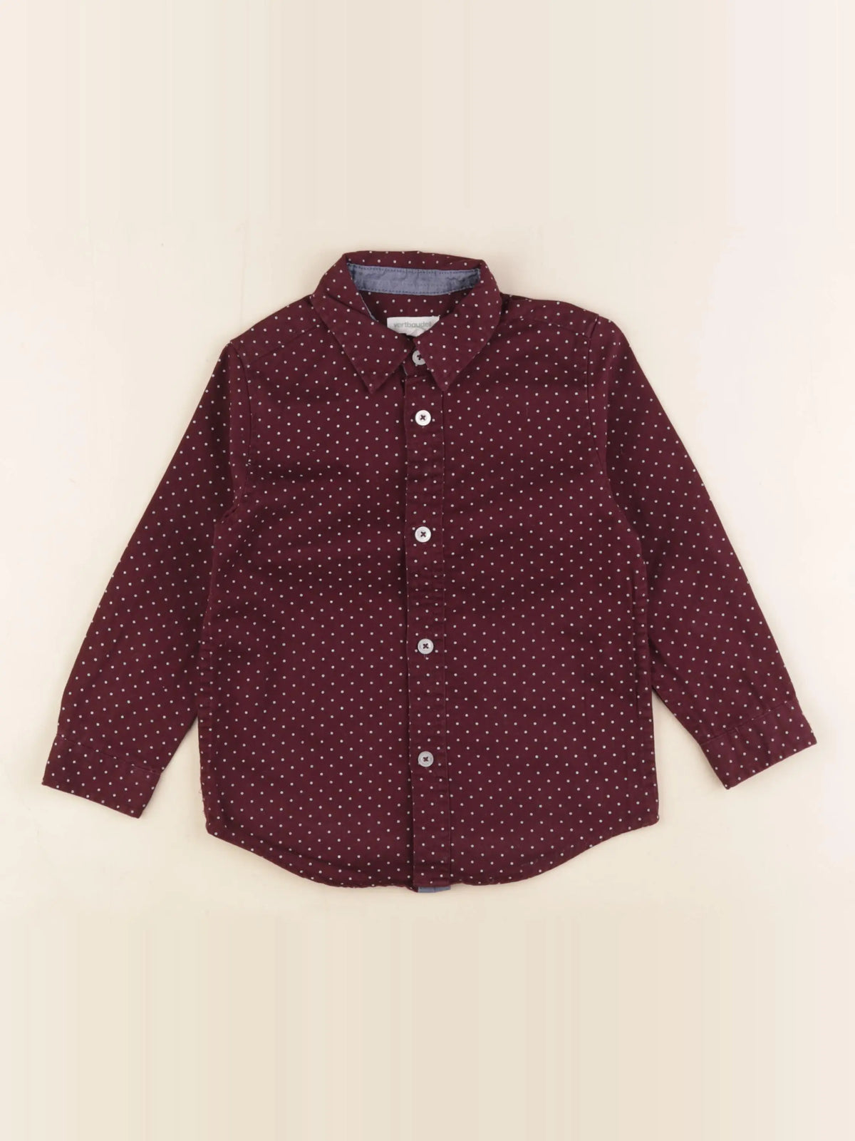 Vertbaudet - chemise rouge, blanc - 3 ans