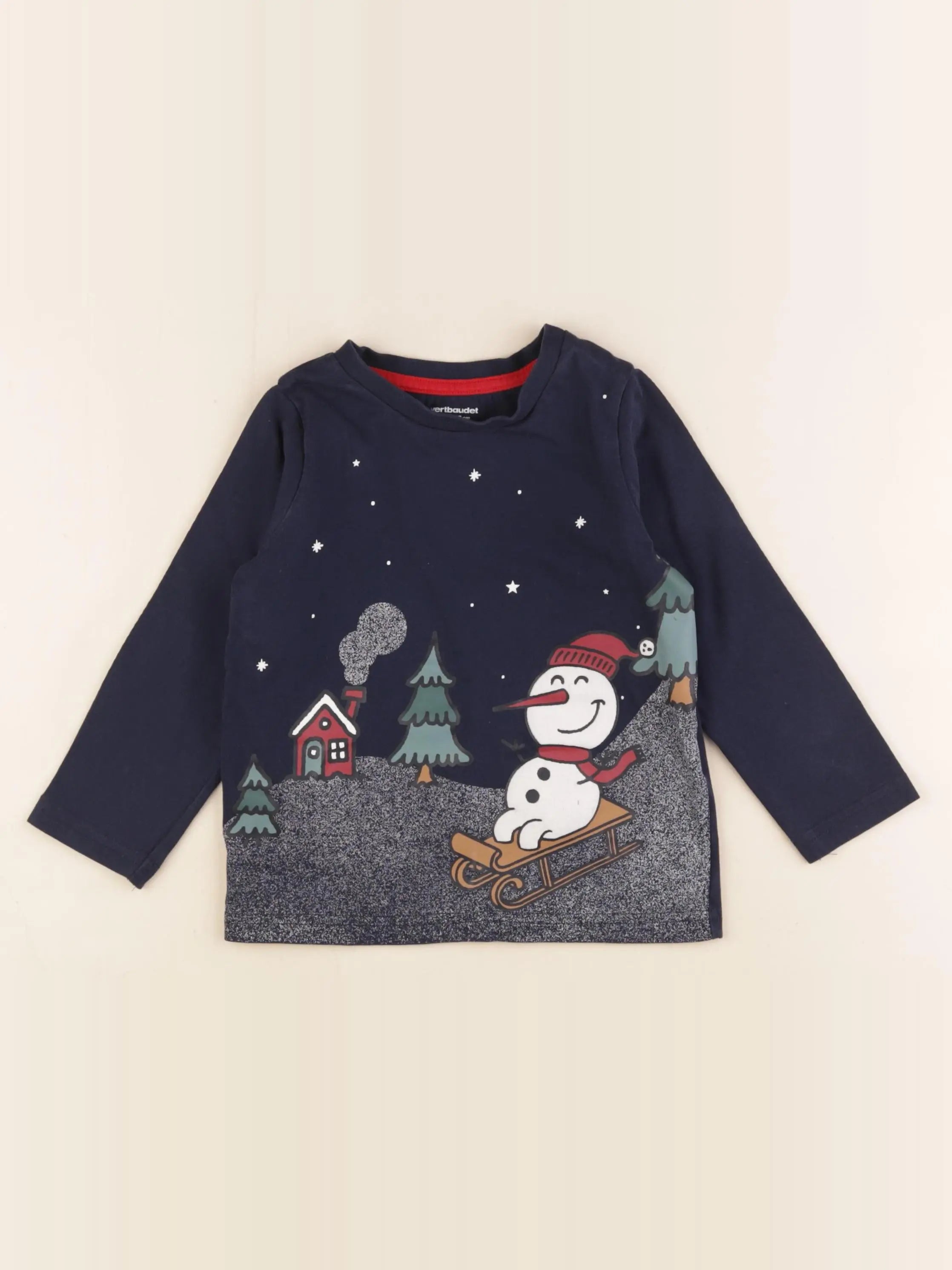 Vertbaudet - tee-shirt bleu - 3 ans