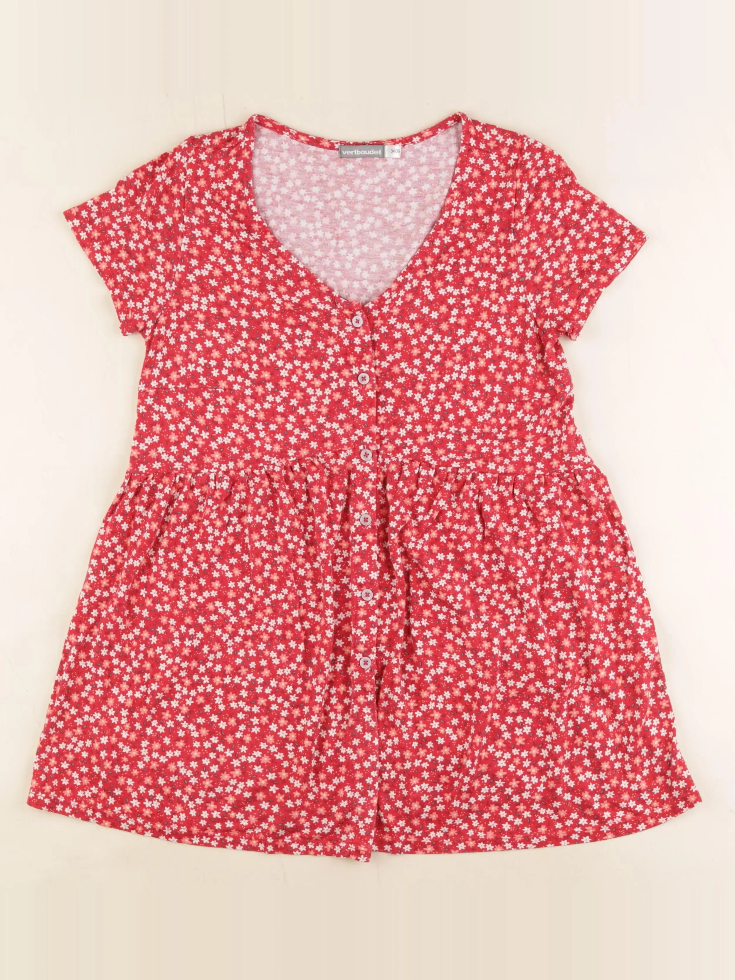 Vertbaudet - tee-shirt grossesse rouge - 34 à 36