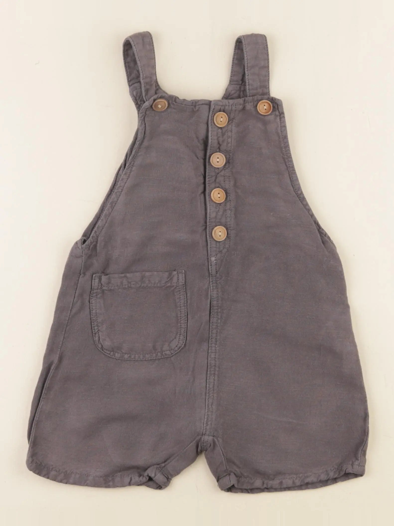 Zara - salopette taupe - 12/18 mois