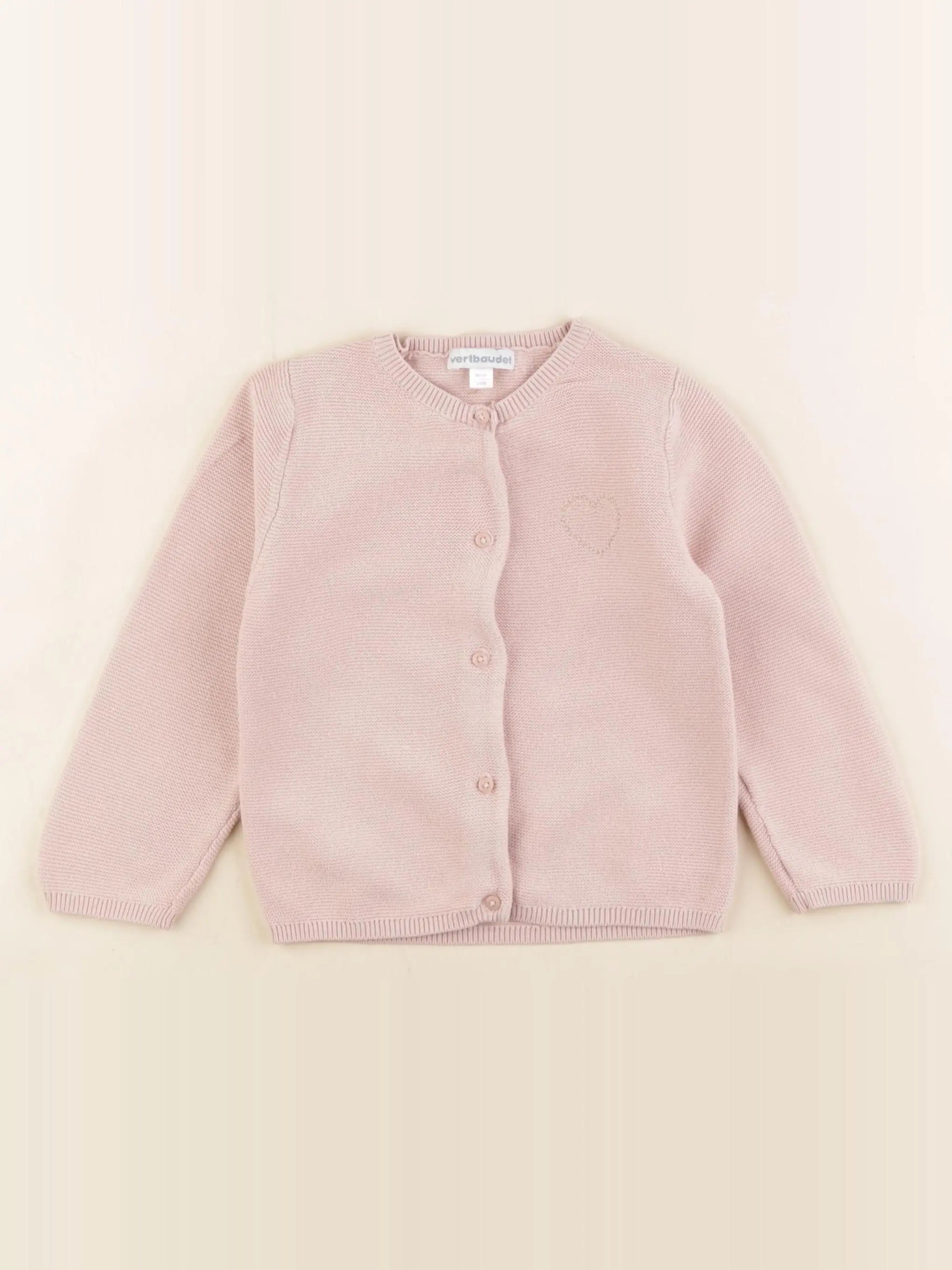 Vertbaudet - gilet rose - 24 mois