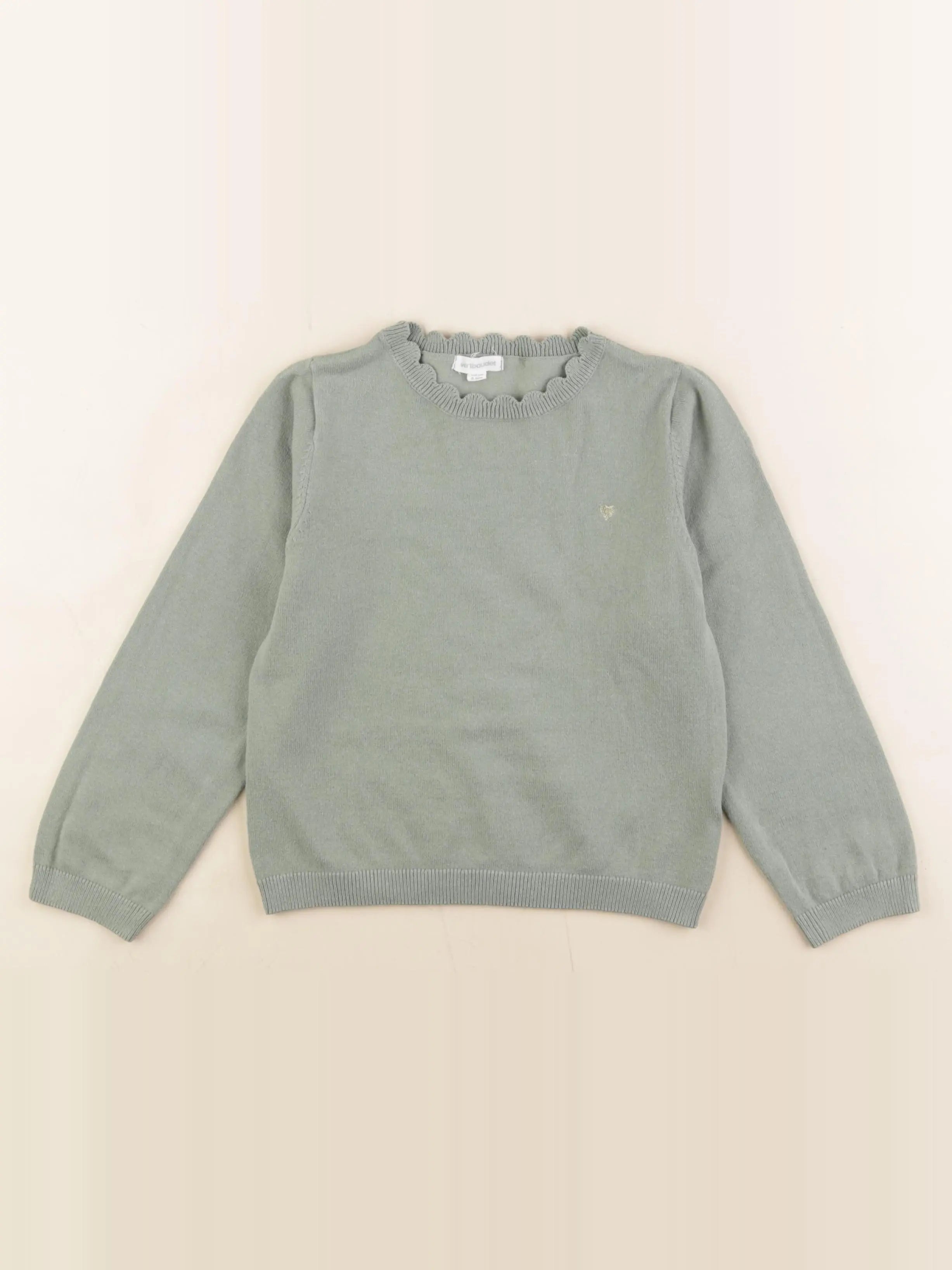 Vertbaudet - pull vert - 6 ans