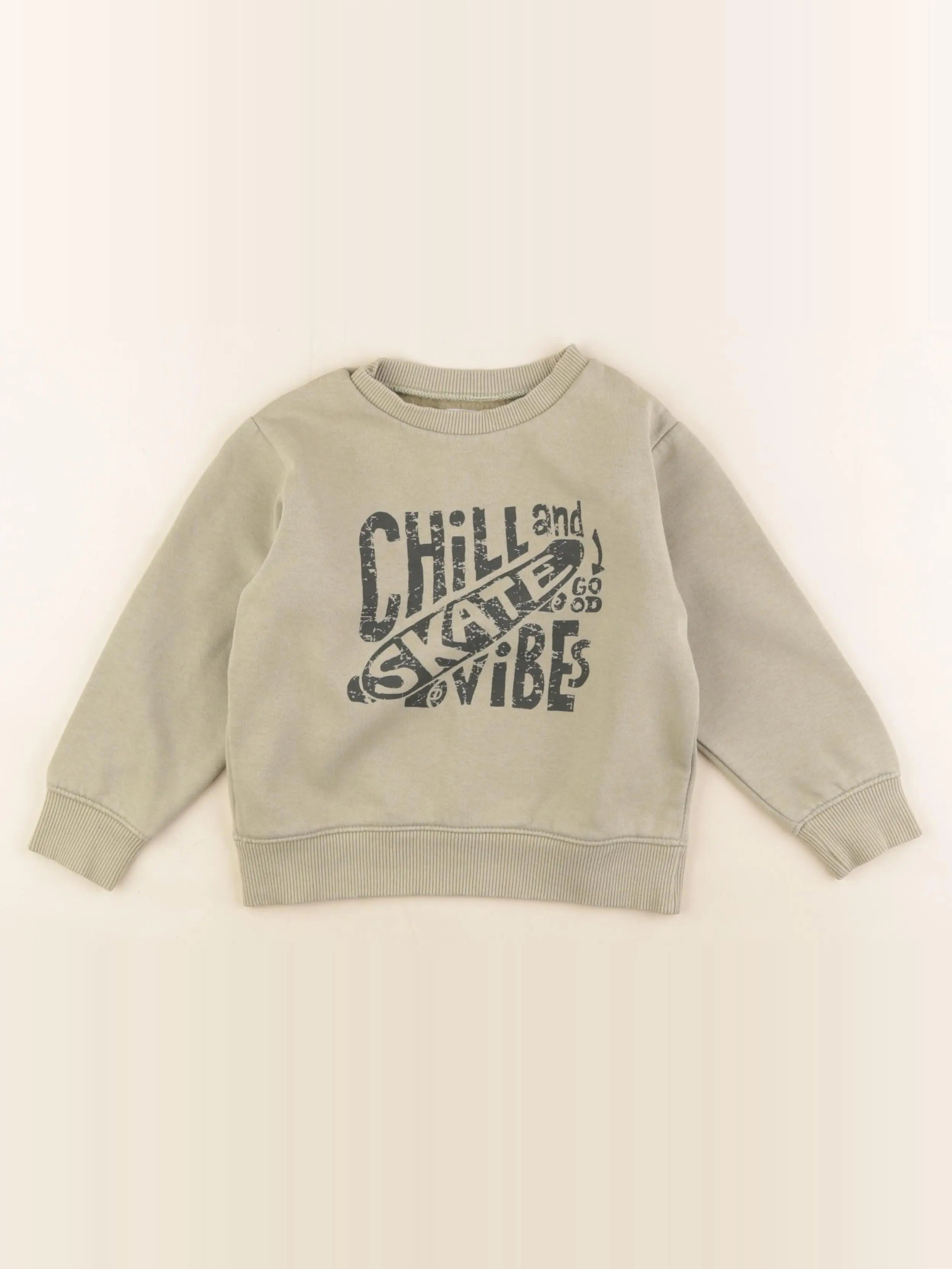 Vertbaudet - sweat vert - 4 ans