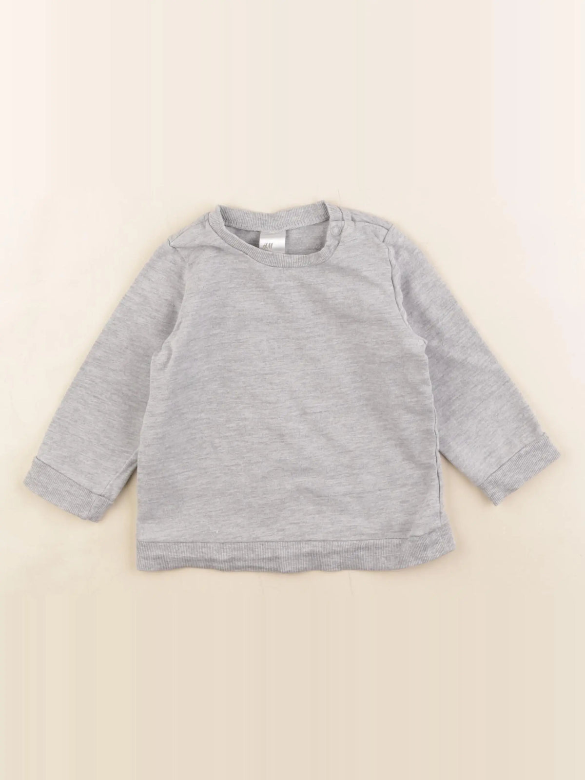 H&M - sweat gris - 9/12 mois
