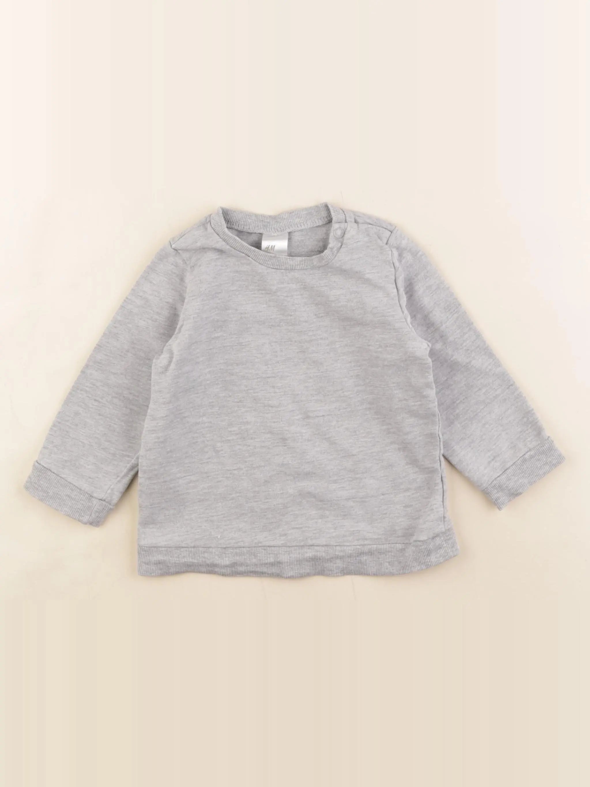 H&M - sweat gris - 9/12 mois