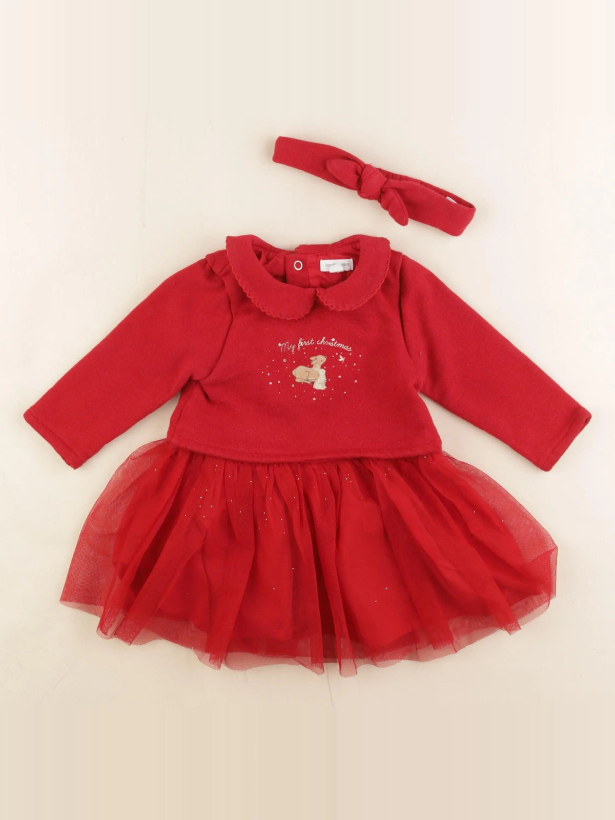 Vertbaudet - robe rouge - 9 mois