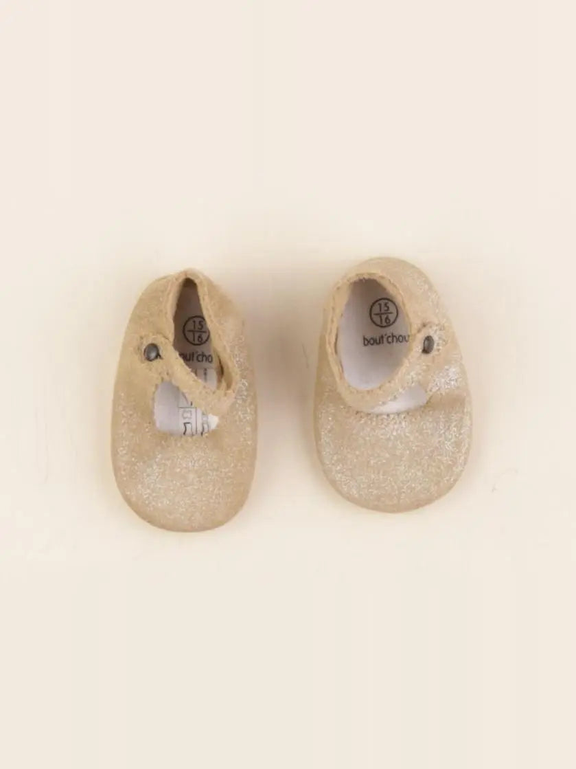 Boutchou - chaussons or - pointure 15/16