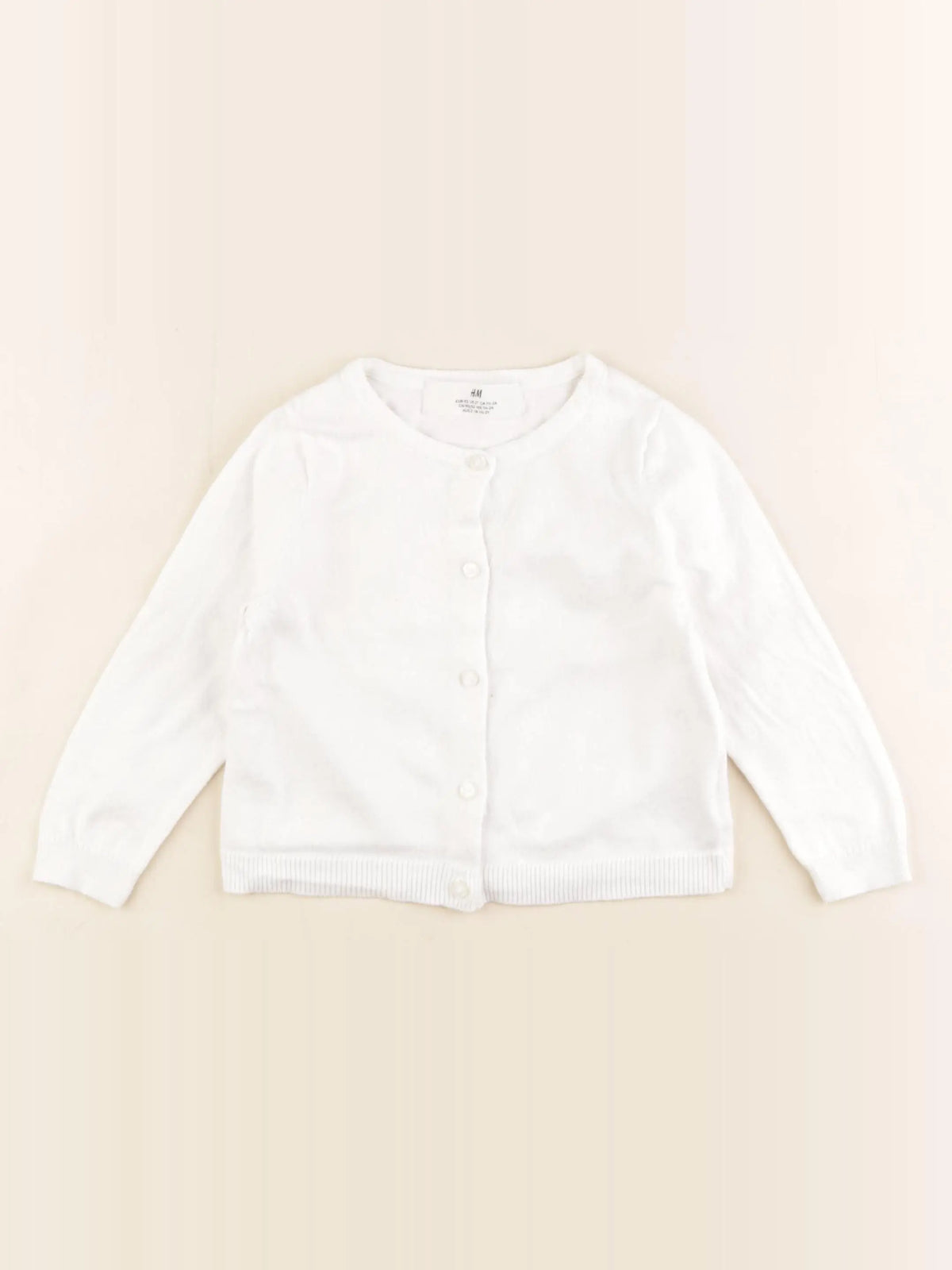 H&M - gilet blanc - 18/24 mois