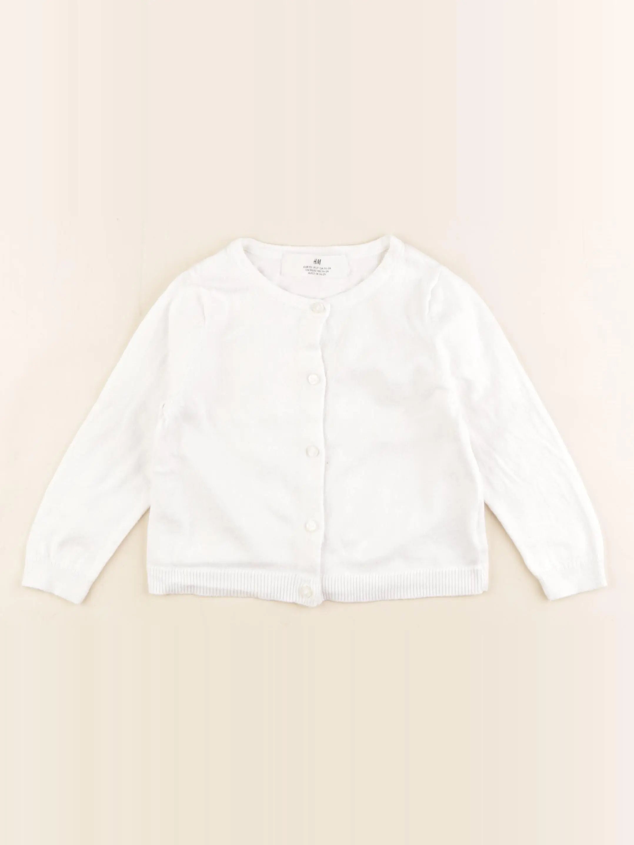 H&M - gilet blanc - 18/24 mois