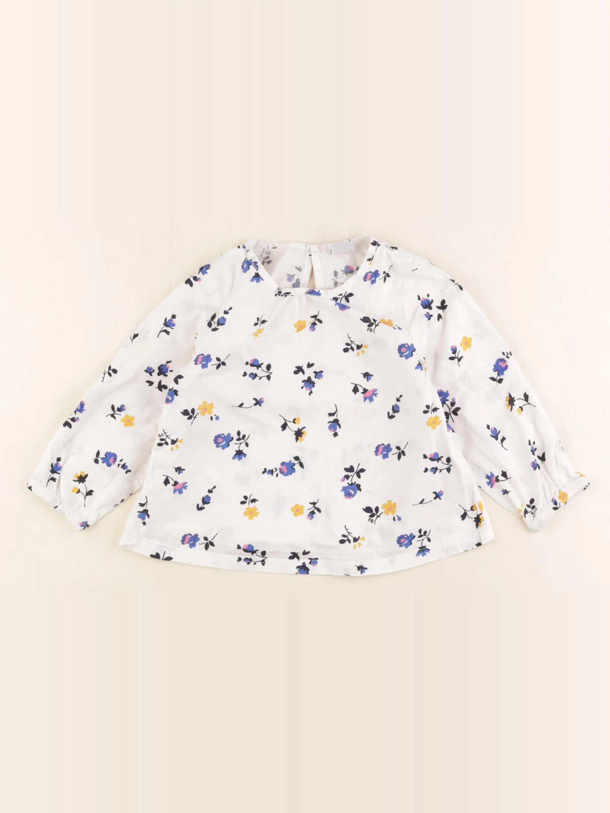 Petit Bateau - blouse blanc - 24 mois