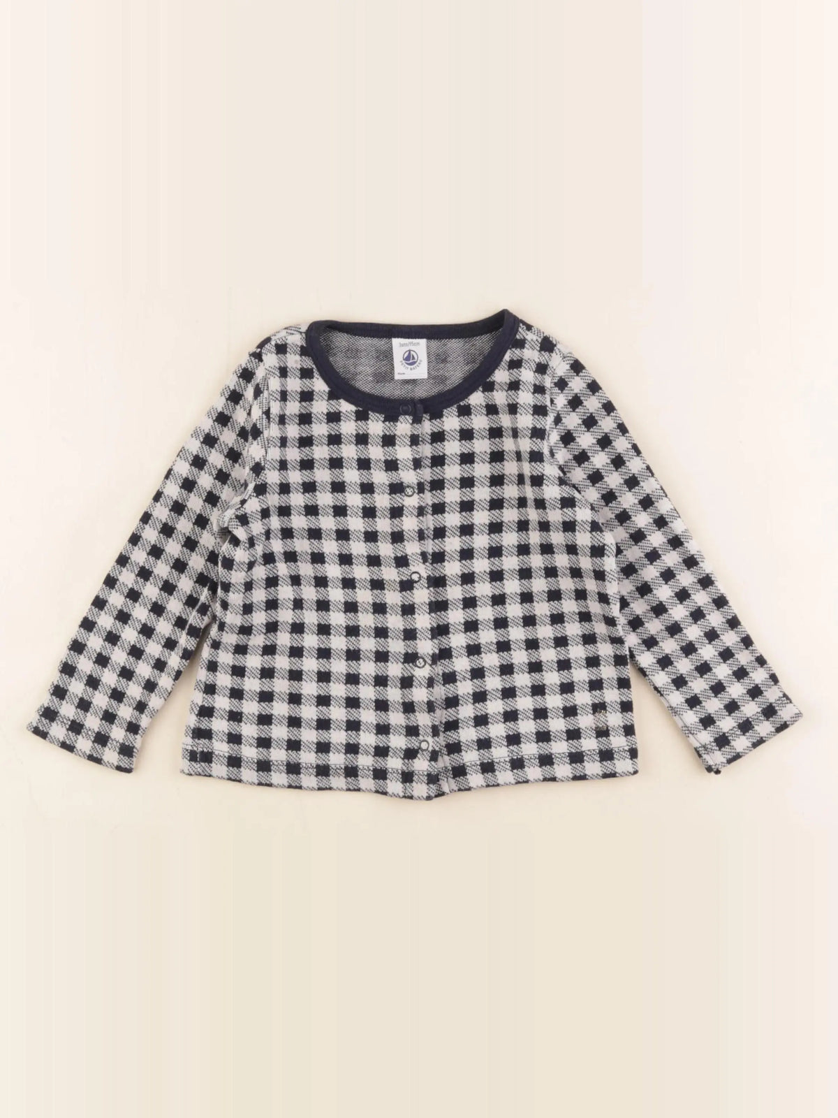 Petit Bateau - sweat blanc, bleu - 3 ans