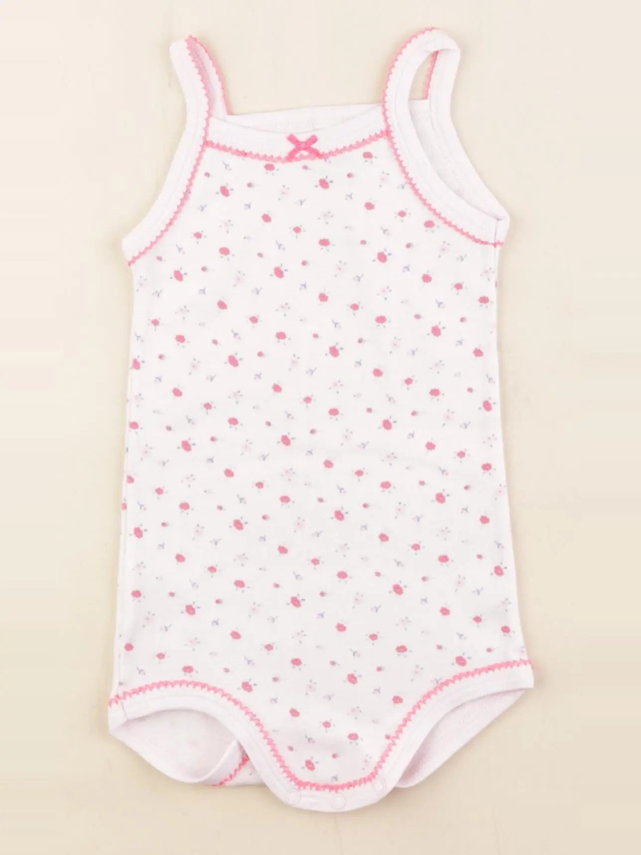 Petit Bateau - body rose - 12 mois