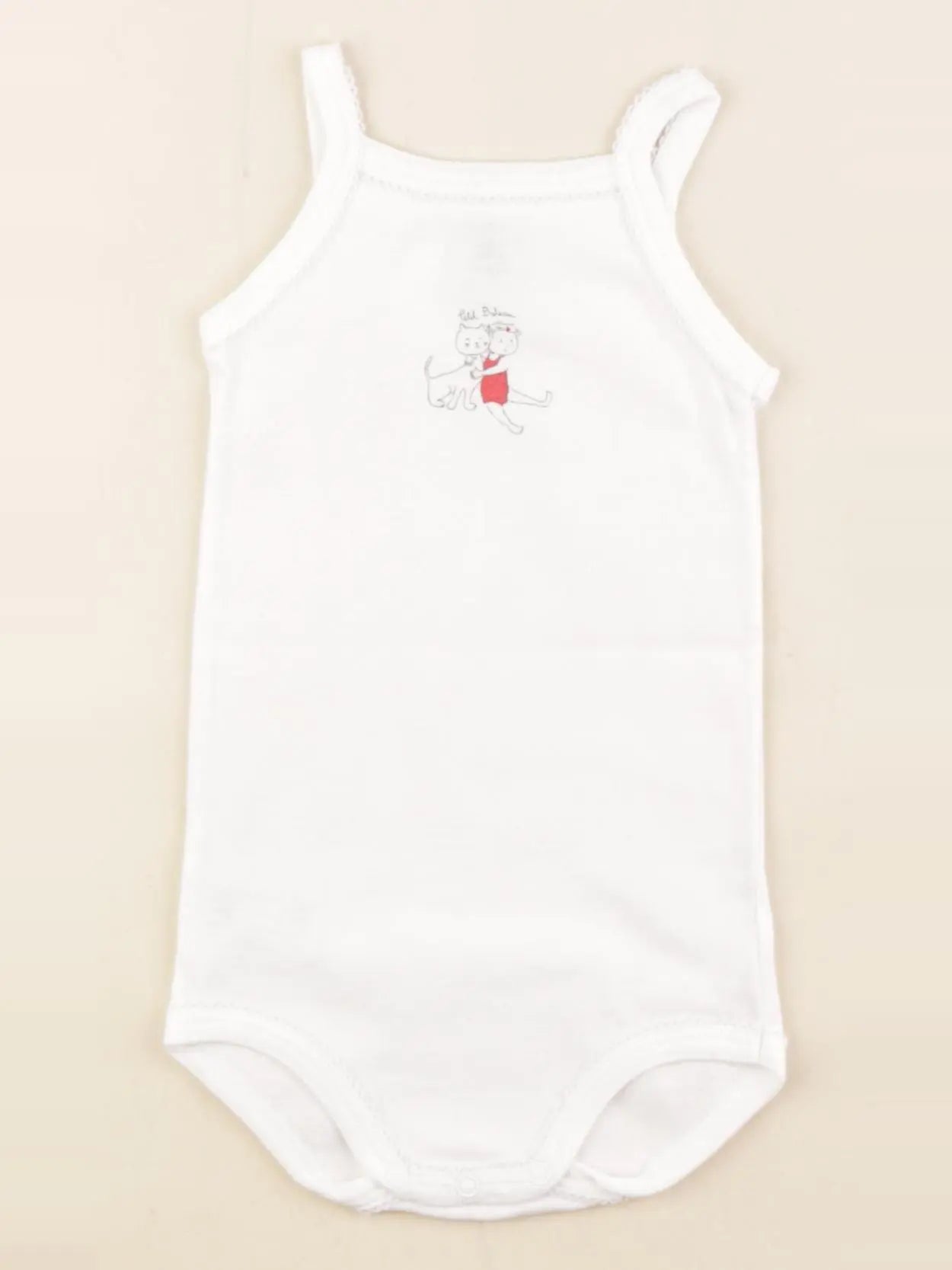 Petit Bateau - body blanc - 12 mois