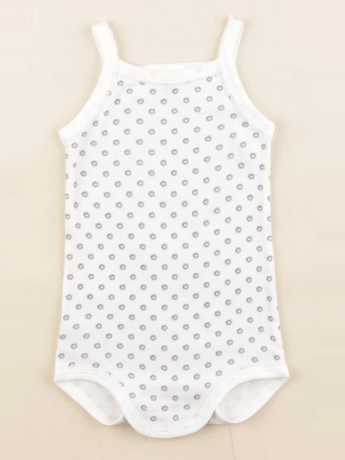 Petit Bateau - body blanc, bleu - 12 mois