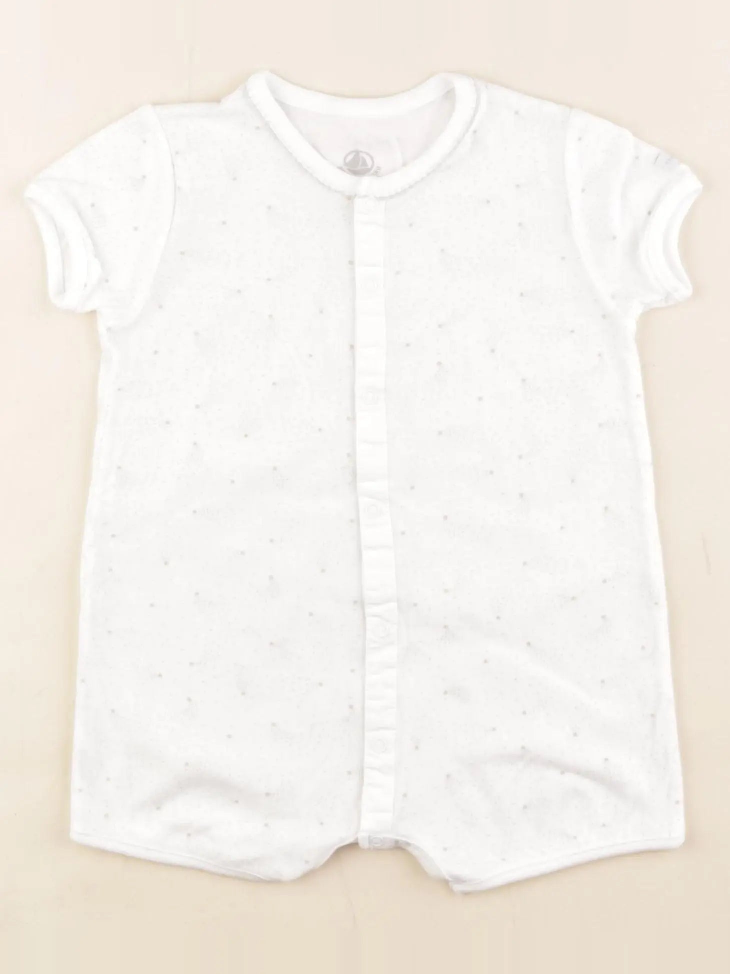 Petit Bateau - pyjama coton blanc - 12 mois
