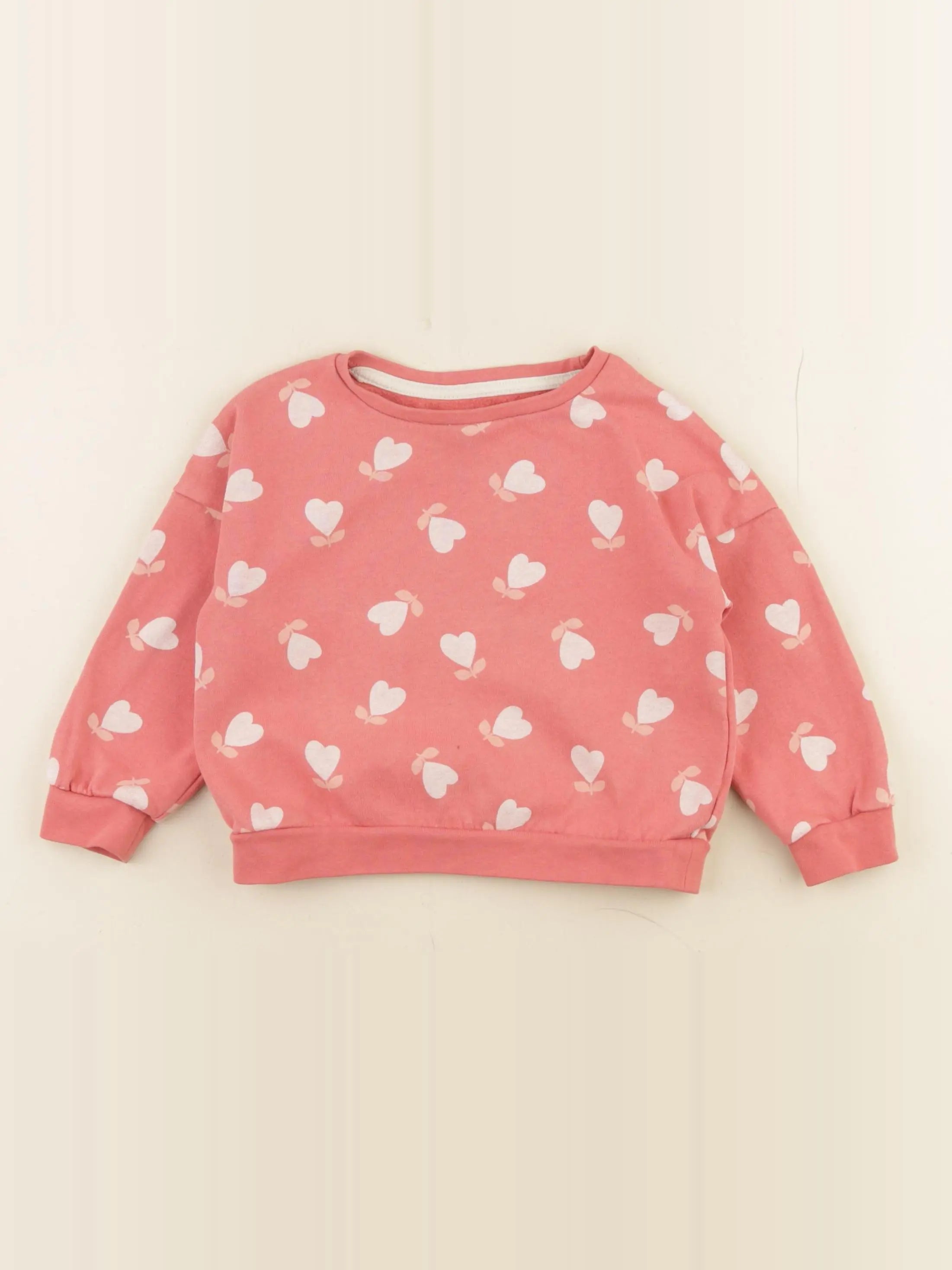 Vertbaudet - sweat rose - 2 ans