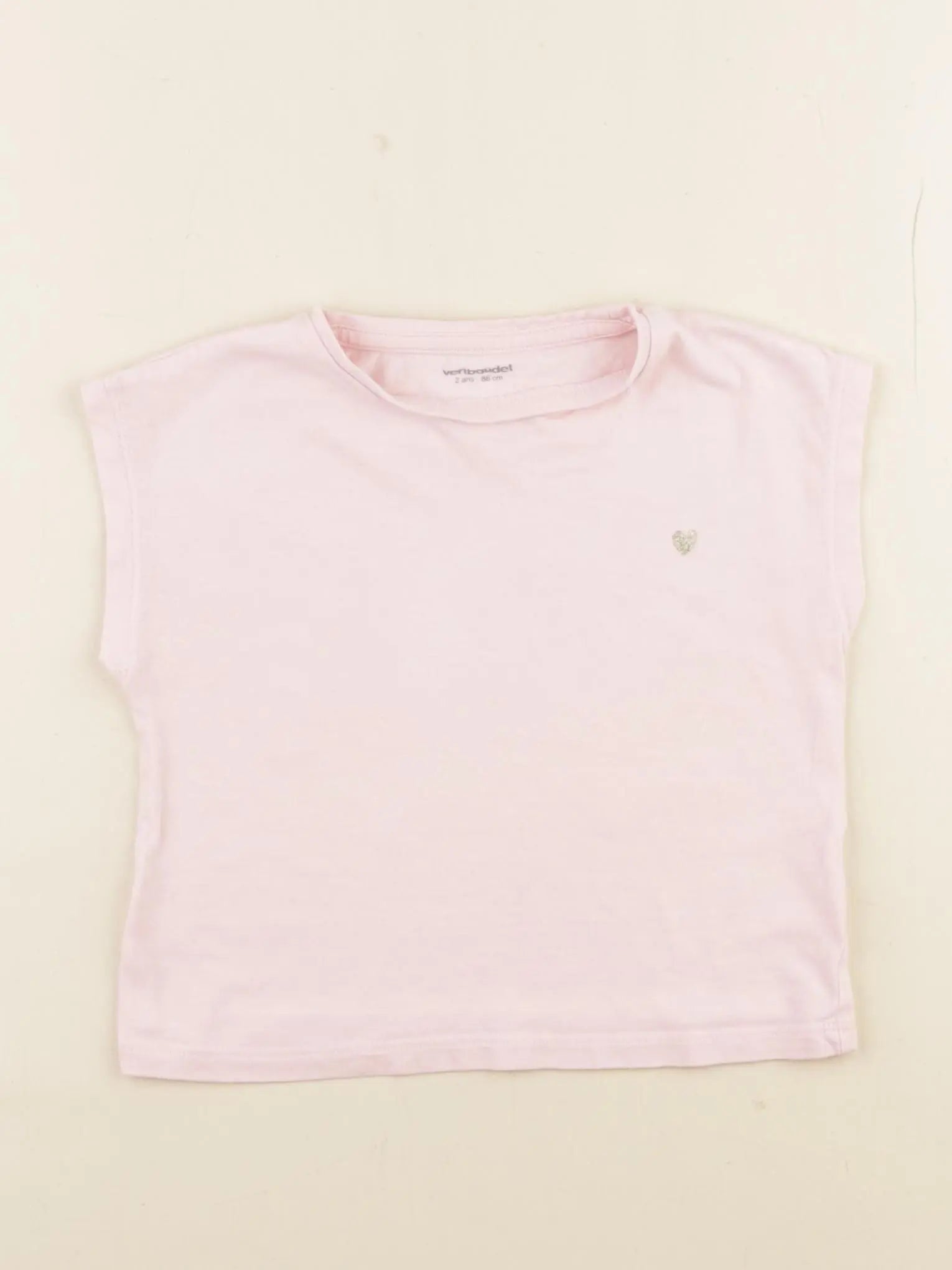 Vertbaudet - tee-shirt rose - 2 ans