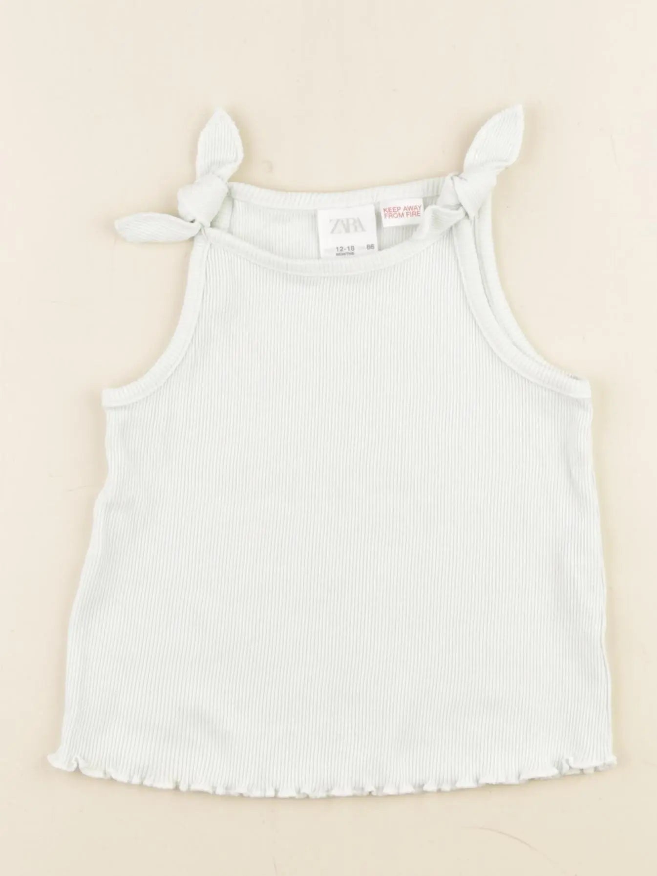 Zara - débardeur vert - 12/18 mois