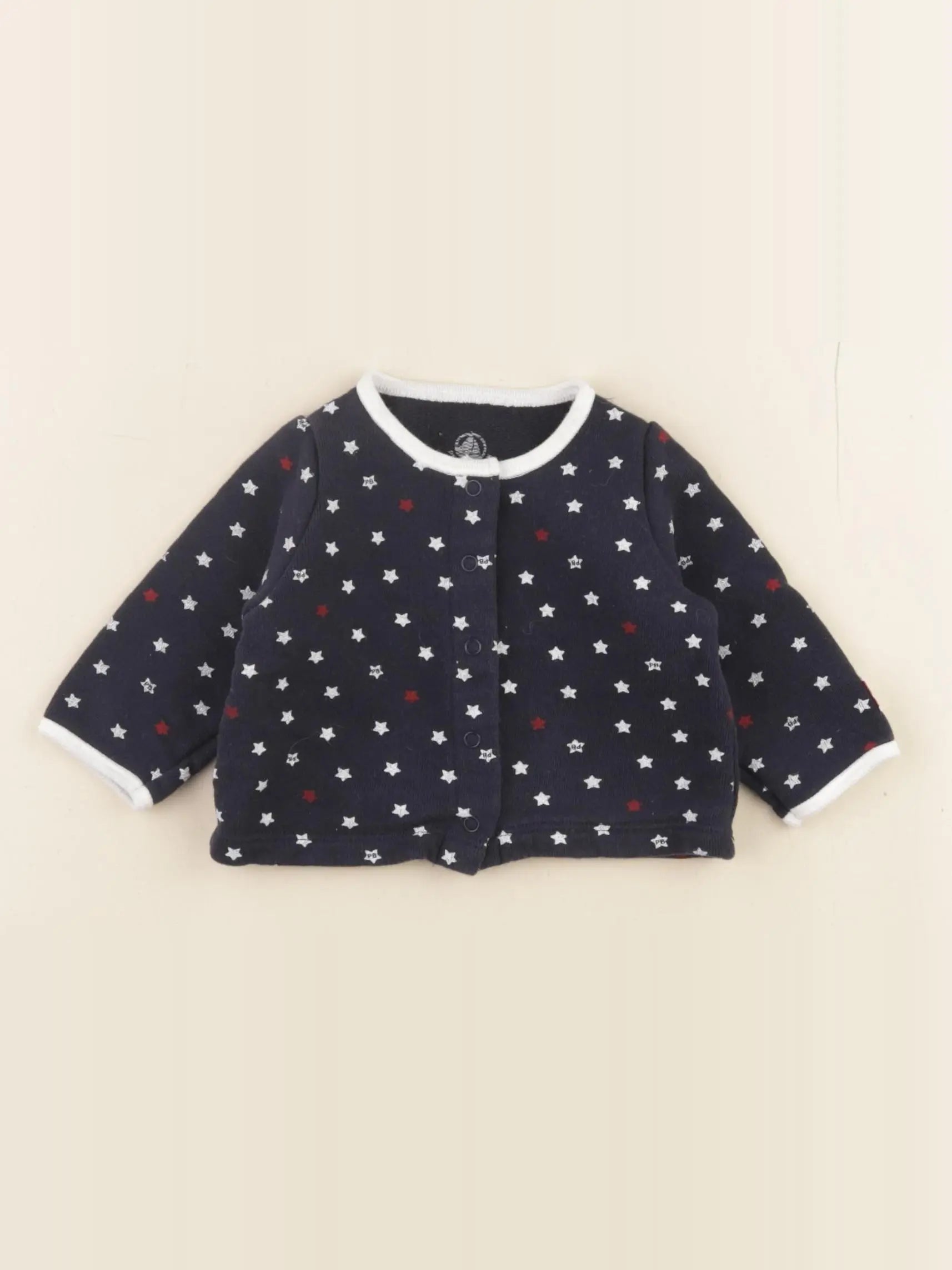 Petit Bateau - sweat bleu - 3 mois