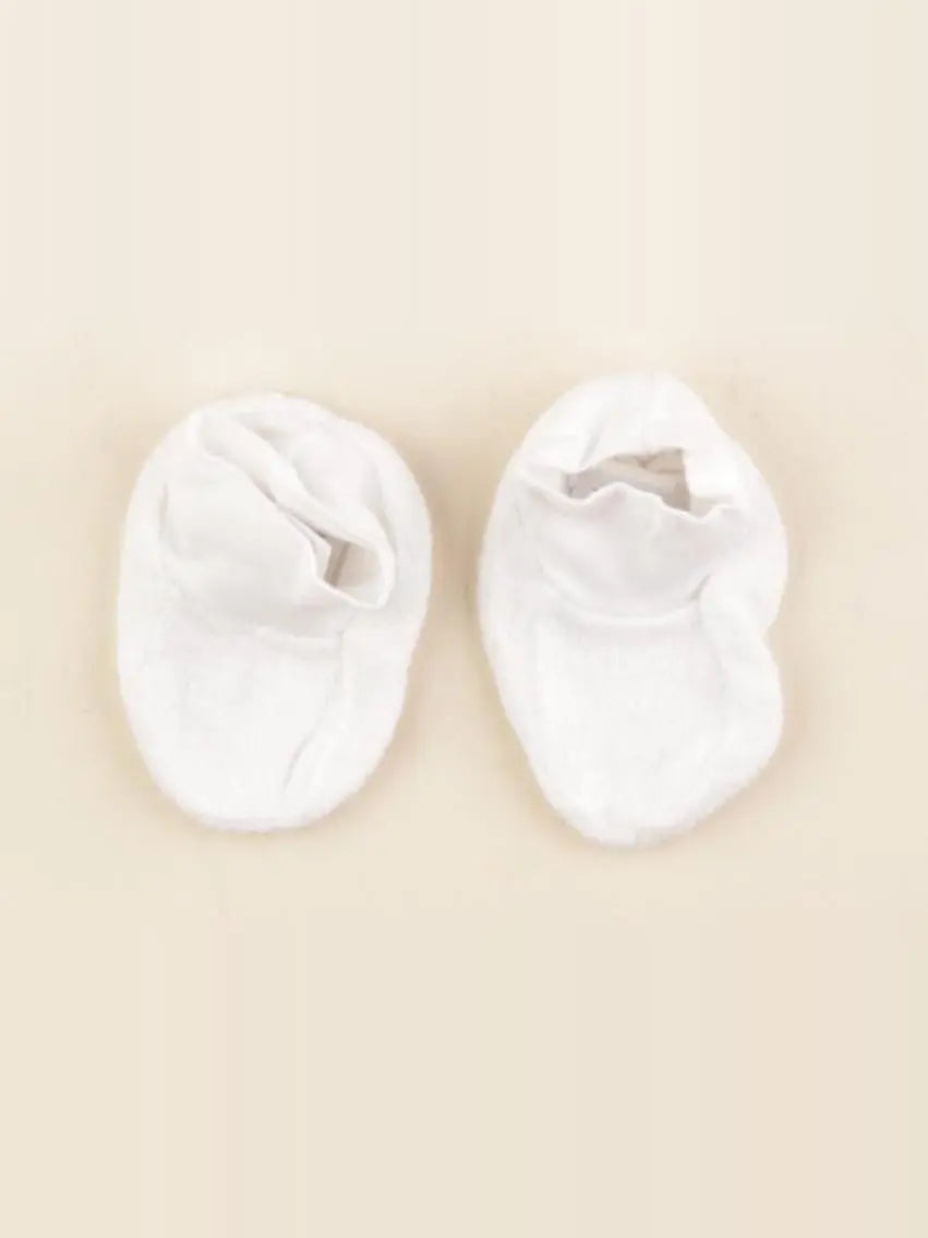 Petit Bateau - chaussons blanc - pointure 17