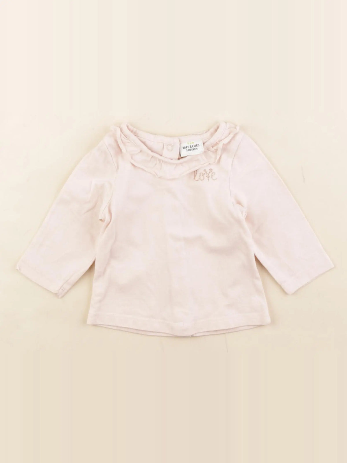 Tape à l'oeil - tee-shirt rose - 3 mois