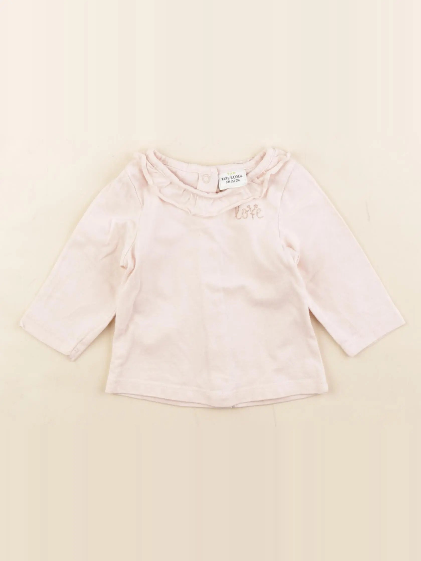 Tape à l'oeil - tee-shirt rose - 3 mois