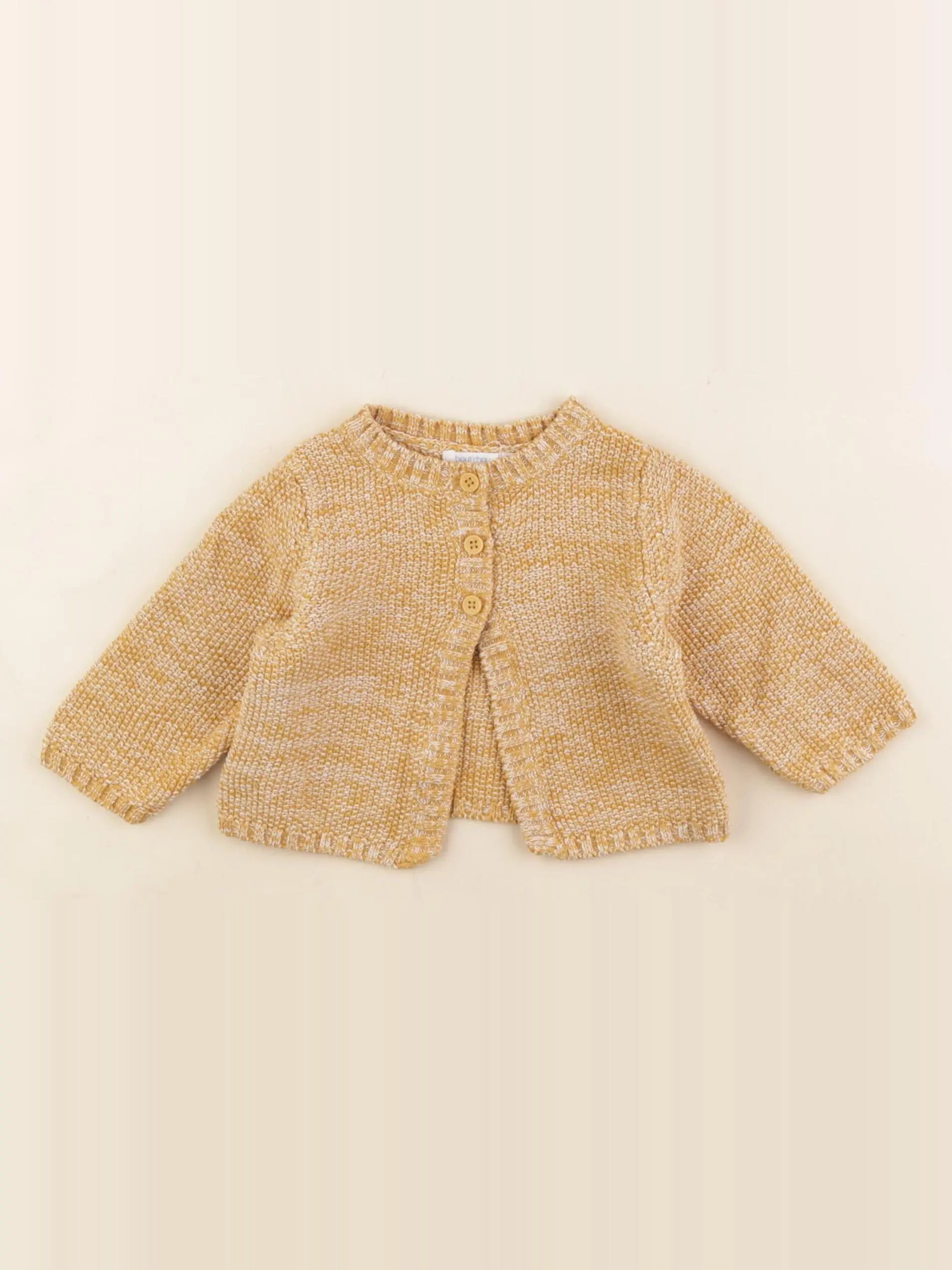 Boutchou - gilet jaune, blanc - 3 mois