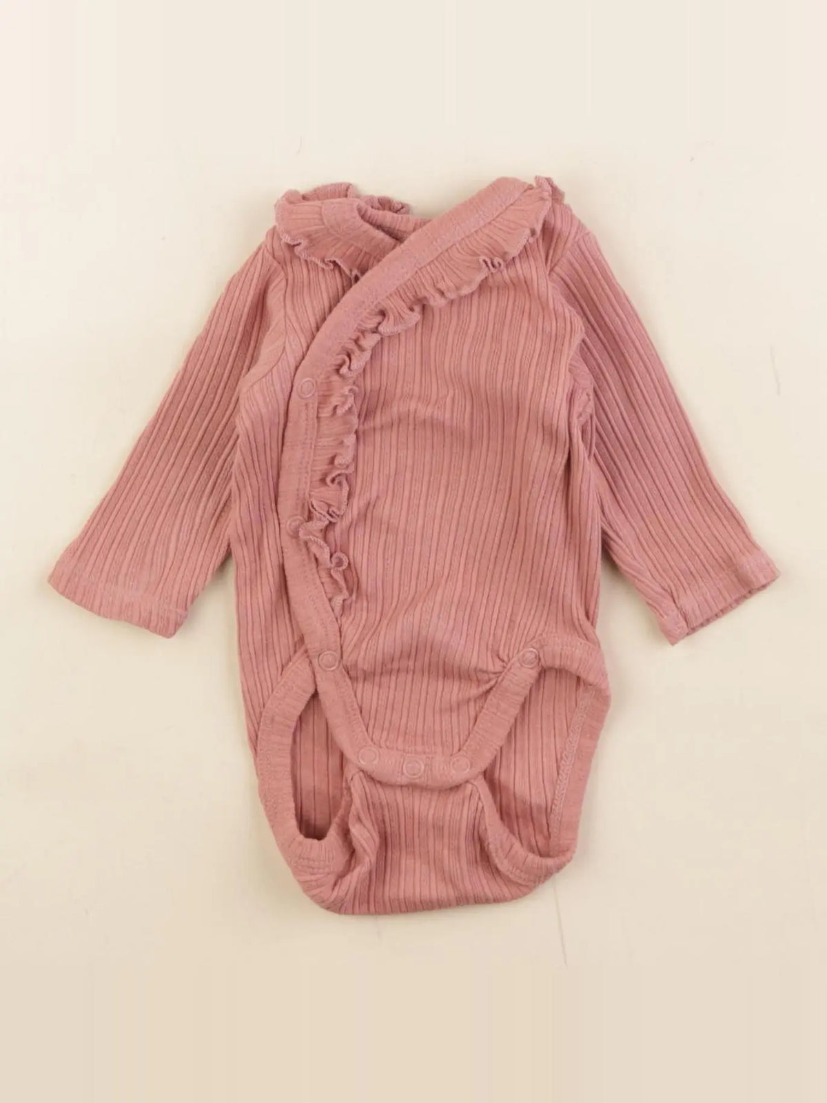 H&M - body rose - 0/1 mois