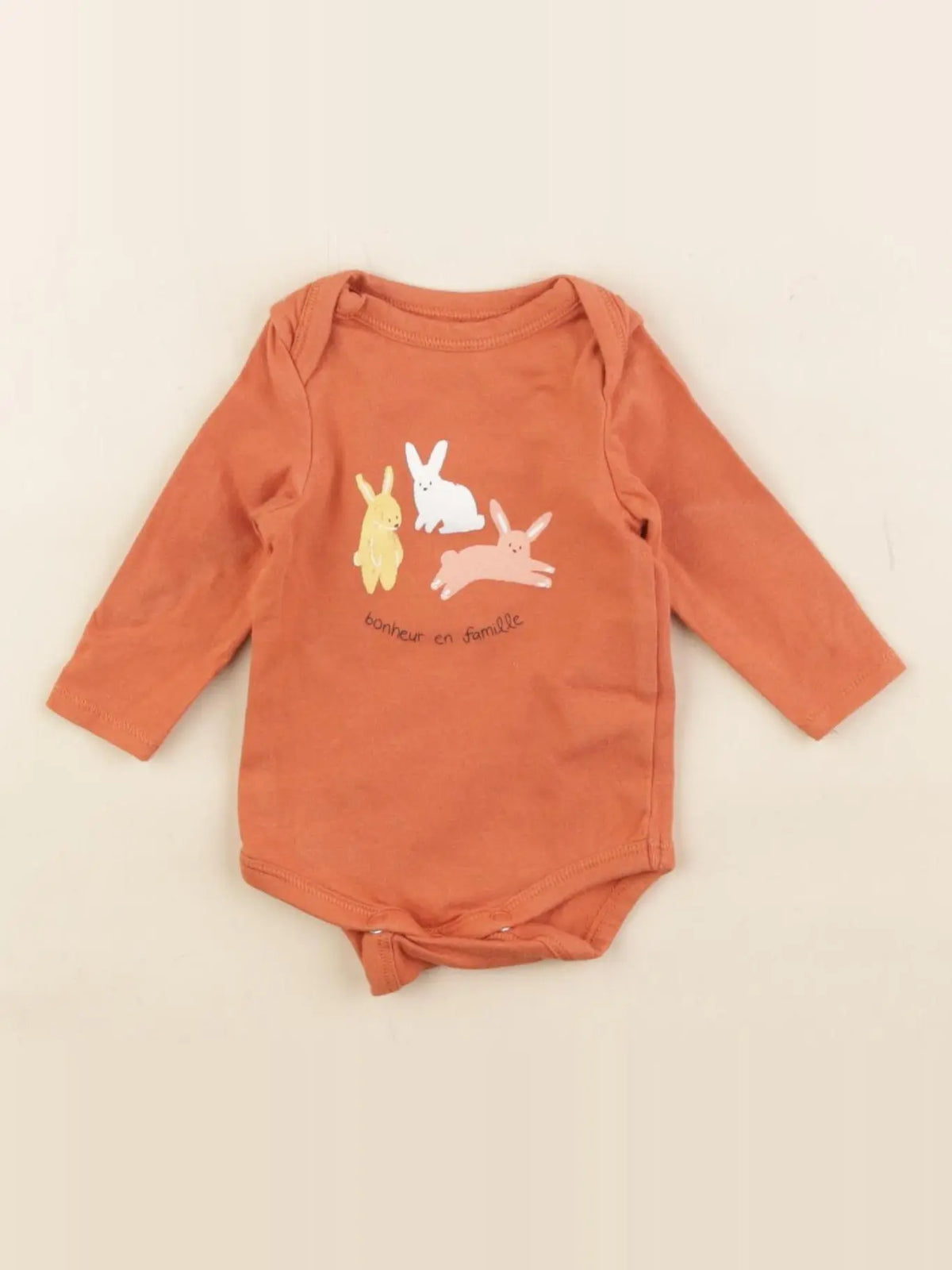 Tape à l'oeil - body orange - 0 mois