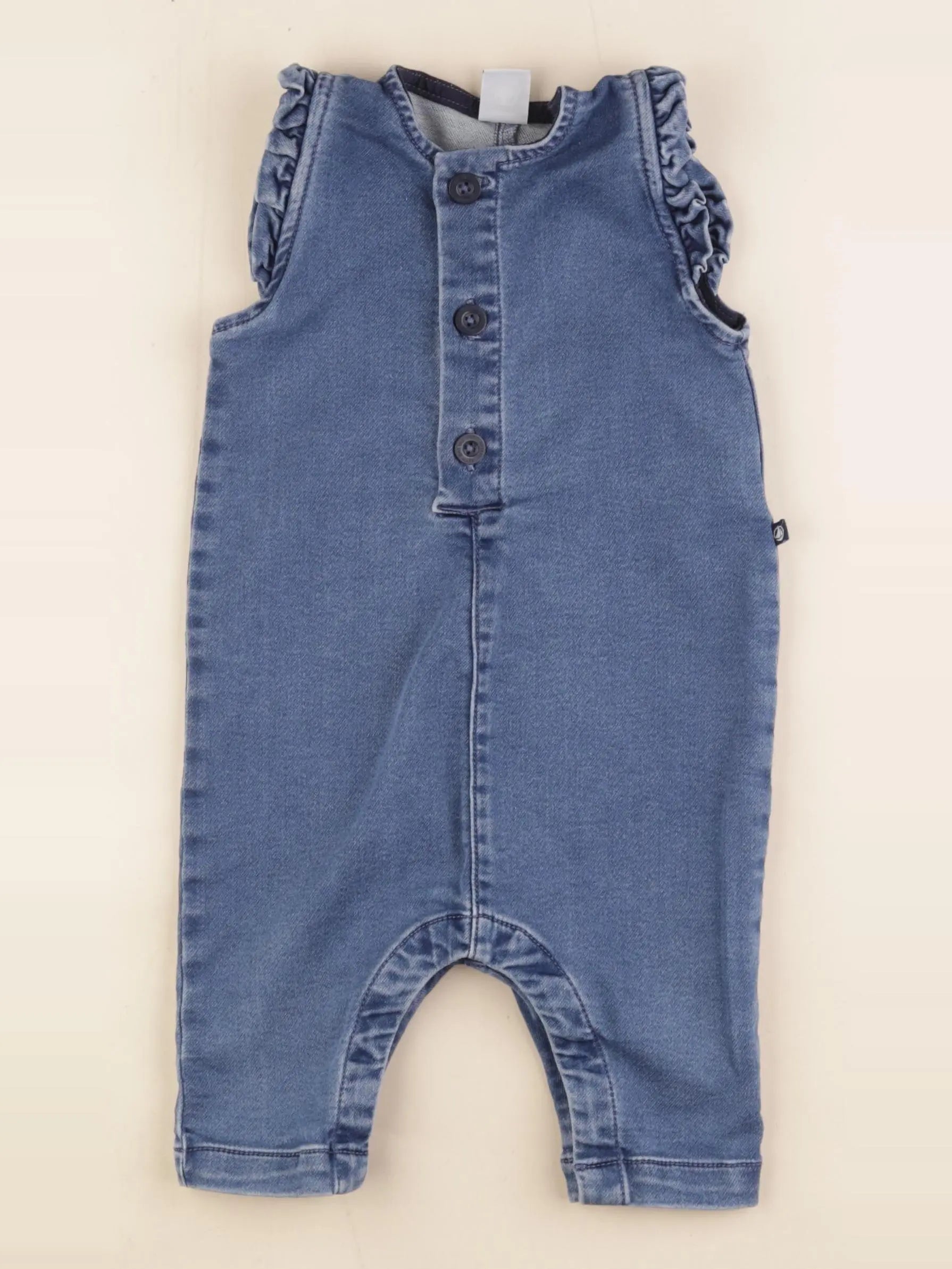 Petit Bateau - salopette bleu - 12 mois