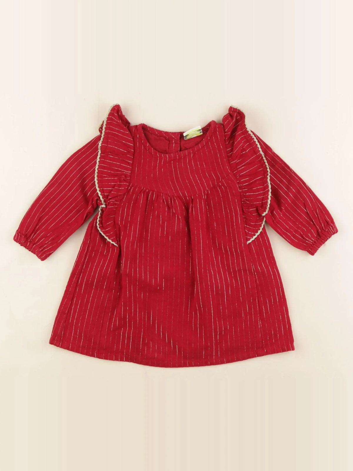 Tape à l'oeil - robe rouge, or - 6 mois