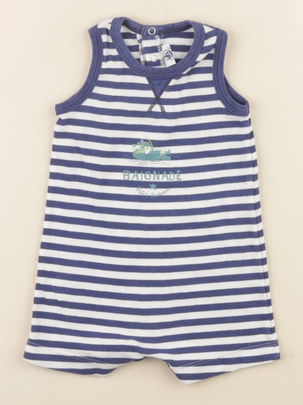 Petit Bateau - combinaison bleu - 3 mois