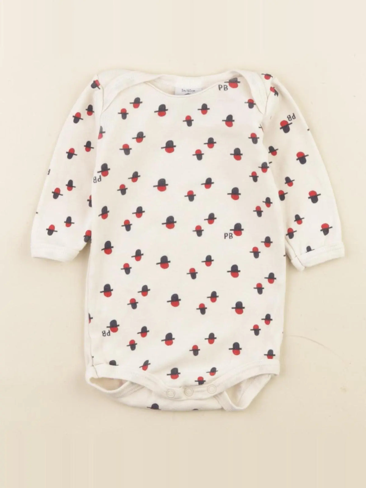 Petit Bateau - body multicolore - 3 mois