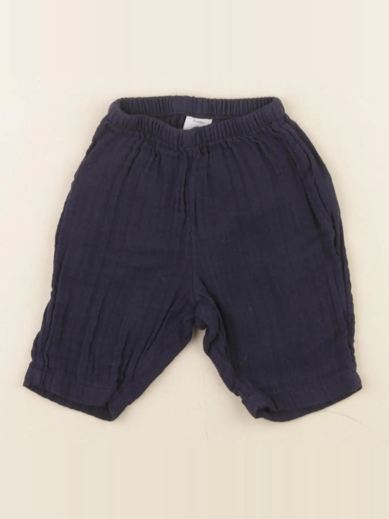 Petit Bateau - pantalon bleu - 3 mois