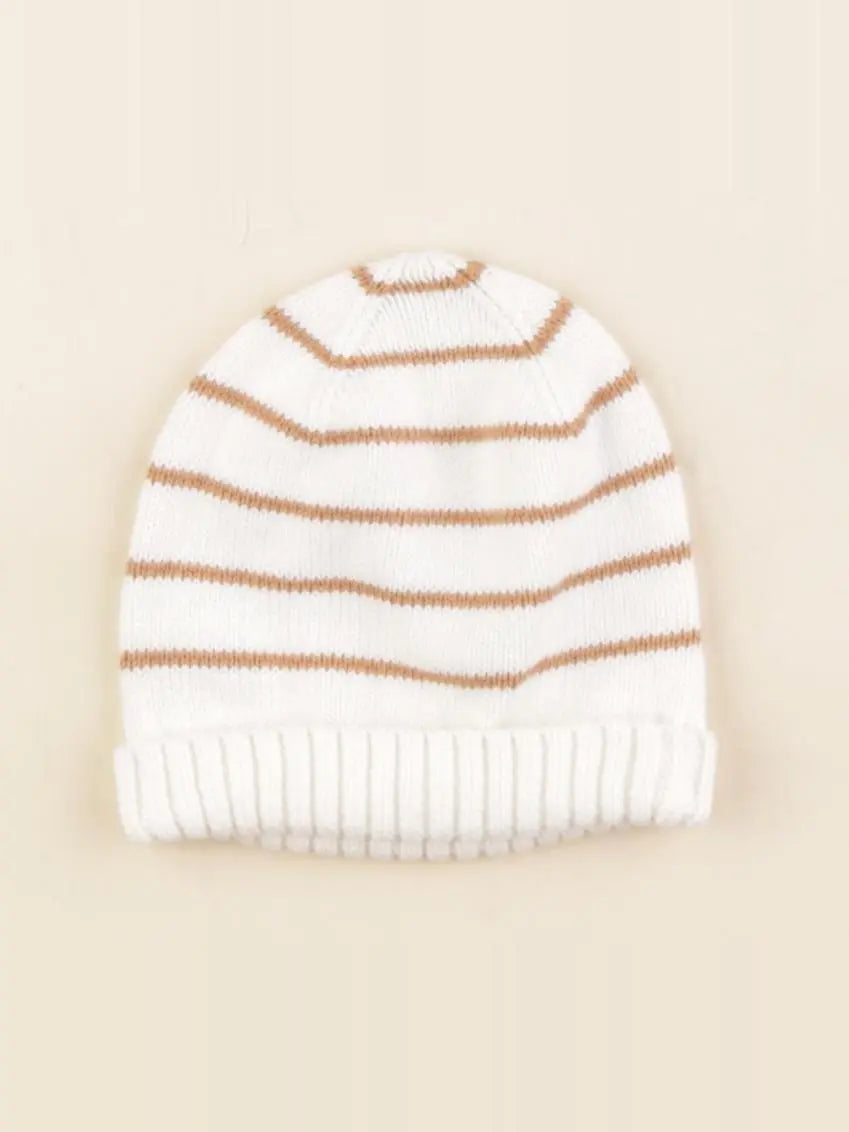 Vertbaudet - bonnet beige, marron - 6 mois