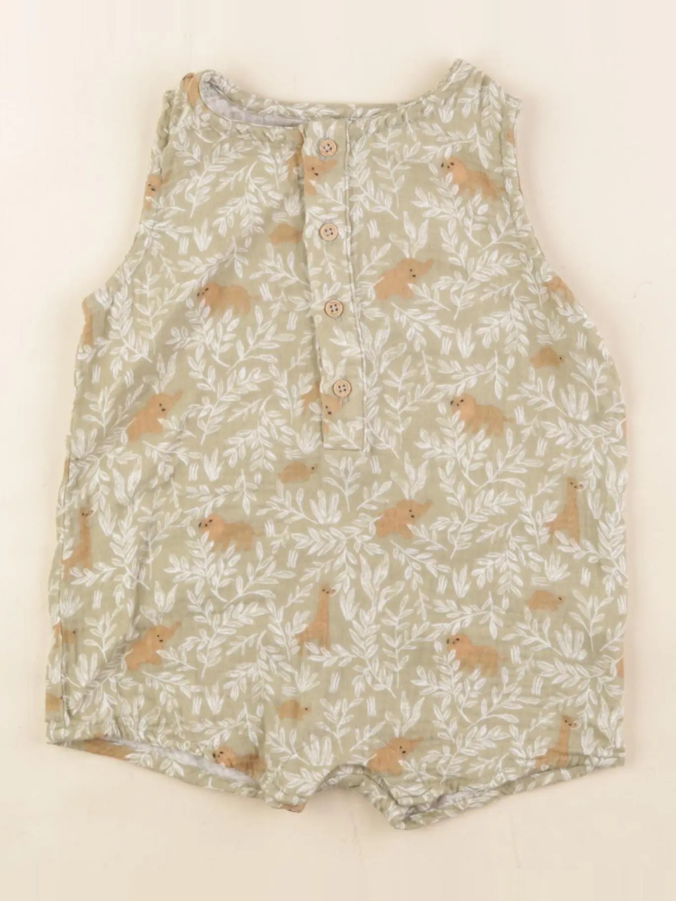 Vertbaudet - combinaison vert - 18 mois