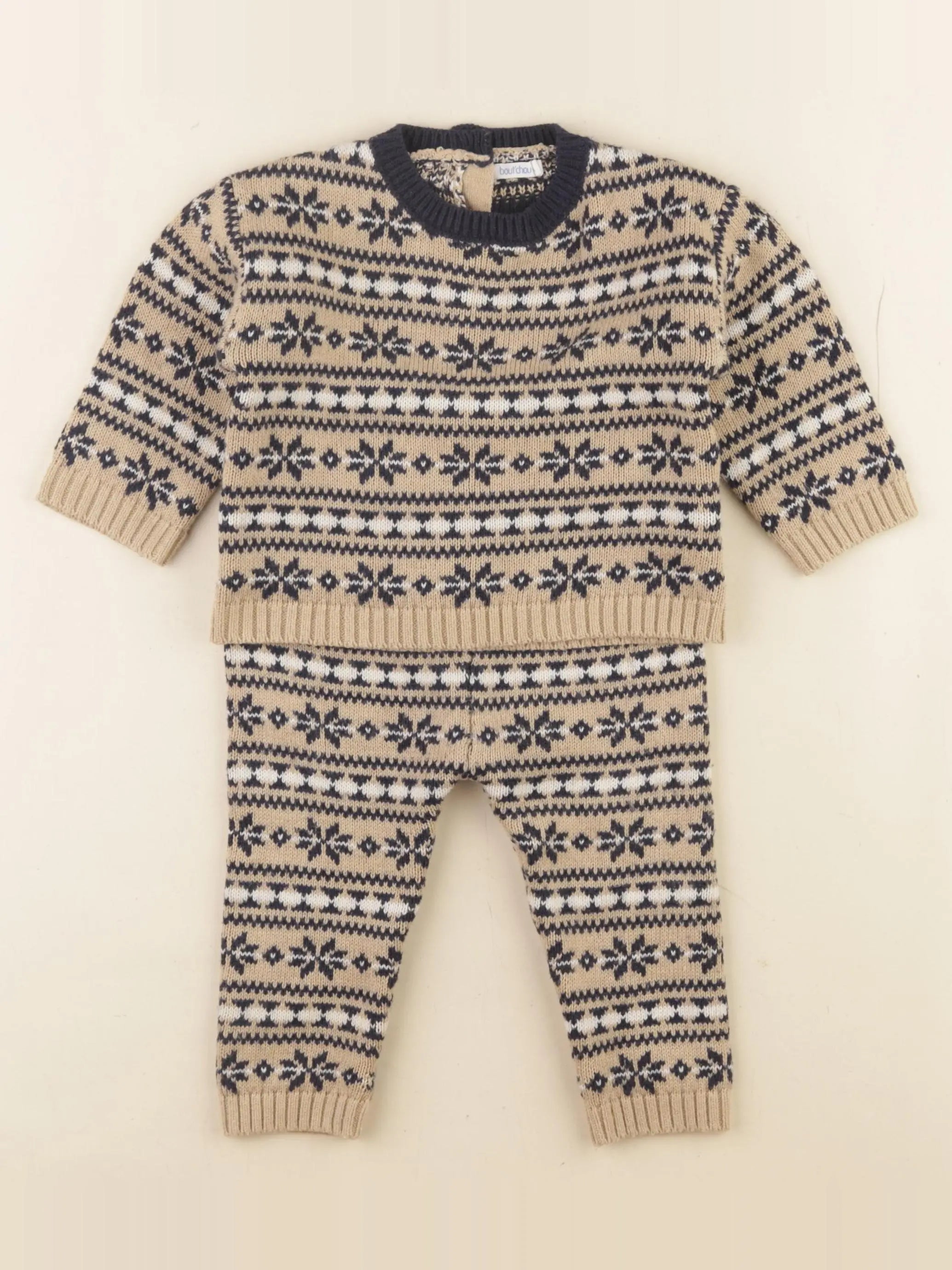 Boutchou - ensemble marron - 12 mois