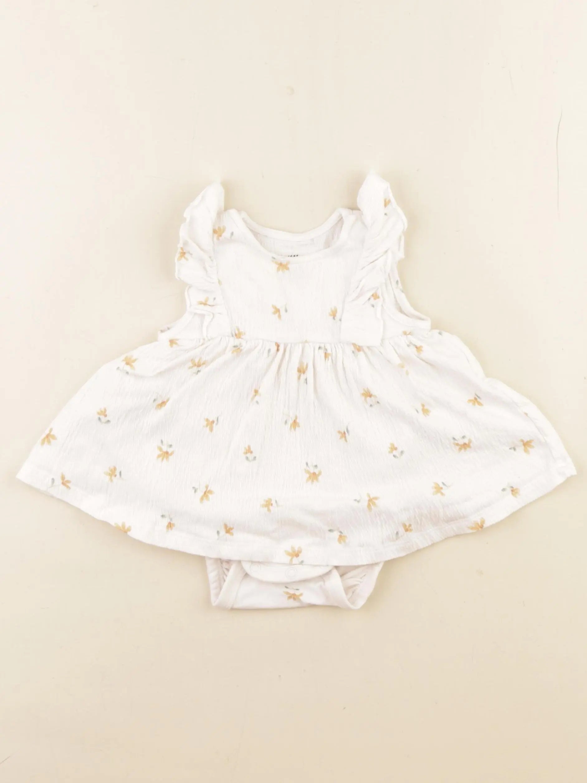 H&M - body robe blanc - 0/1 mois