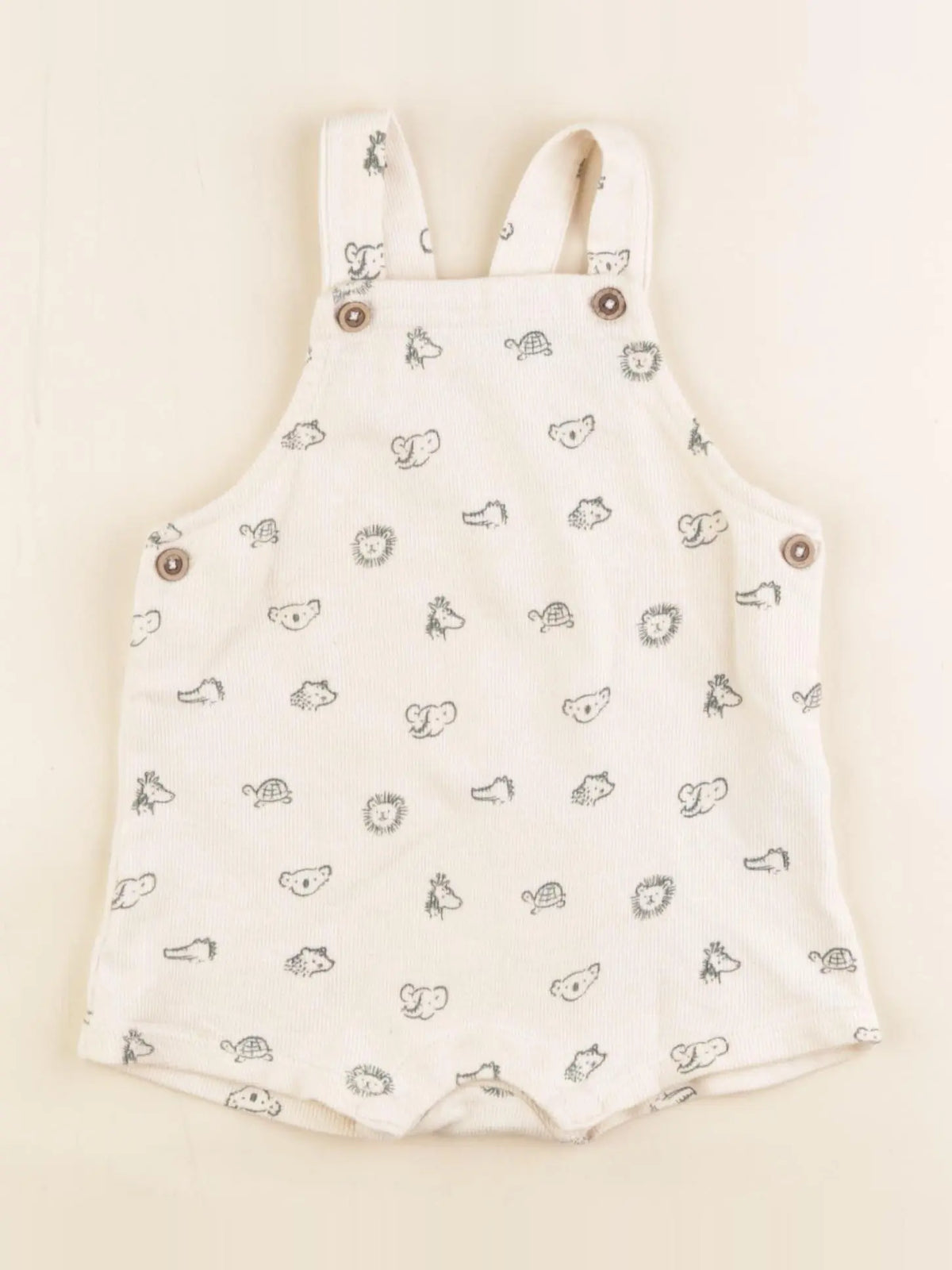 Vertbaudet - combinaison beige, vert - 12 mois