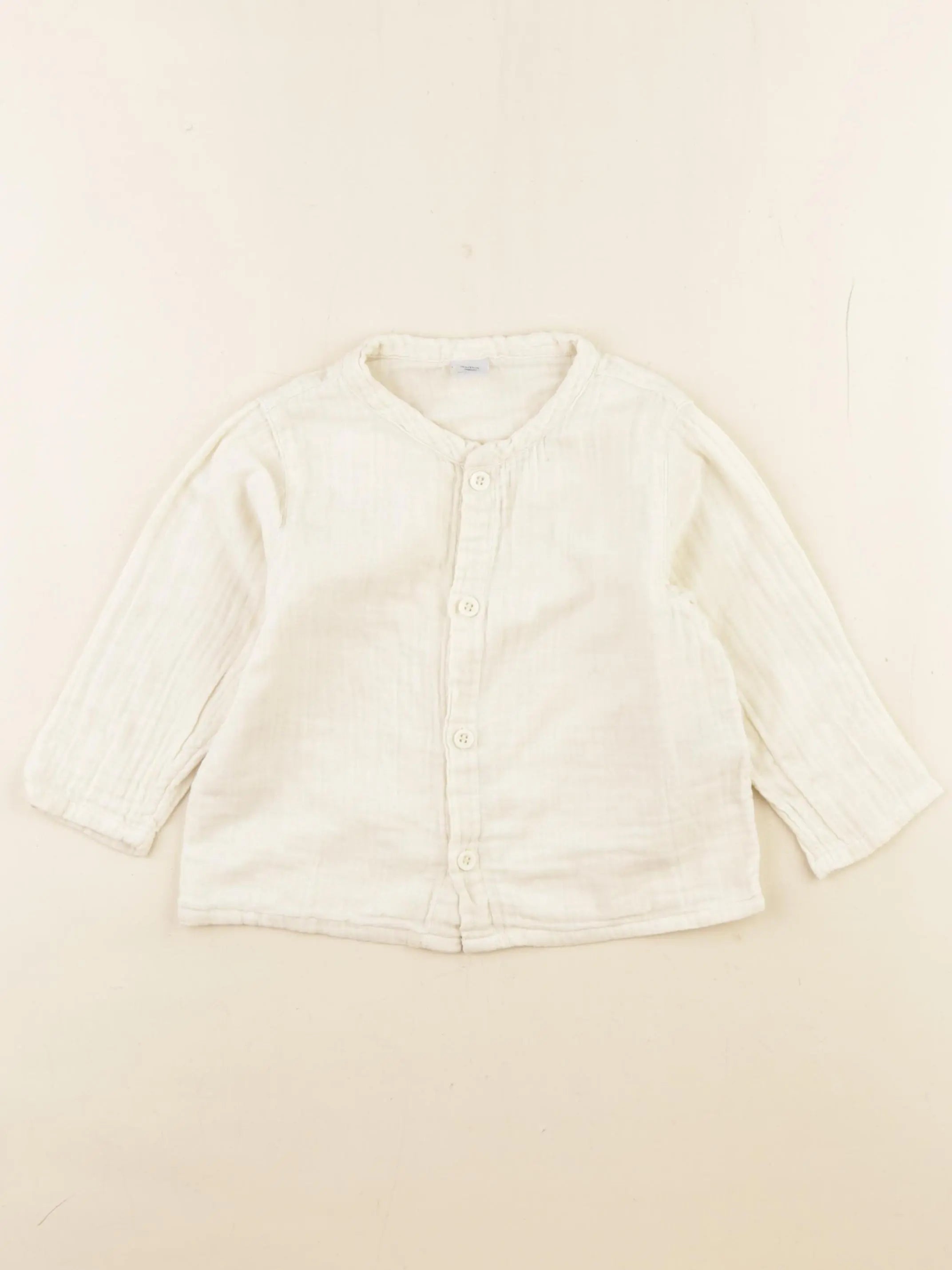 Petit Bateau - chemise jaune - 18 mois