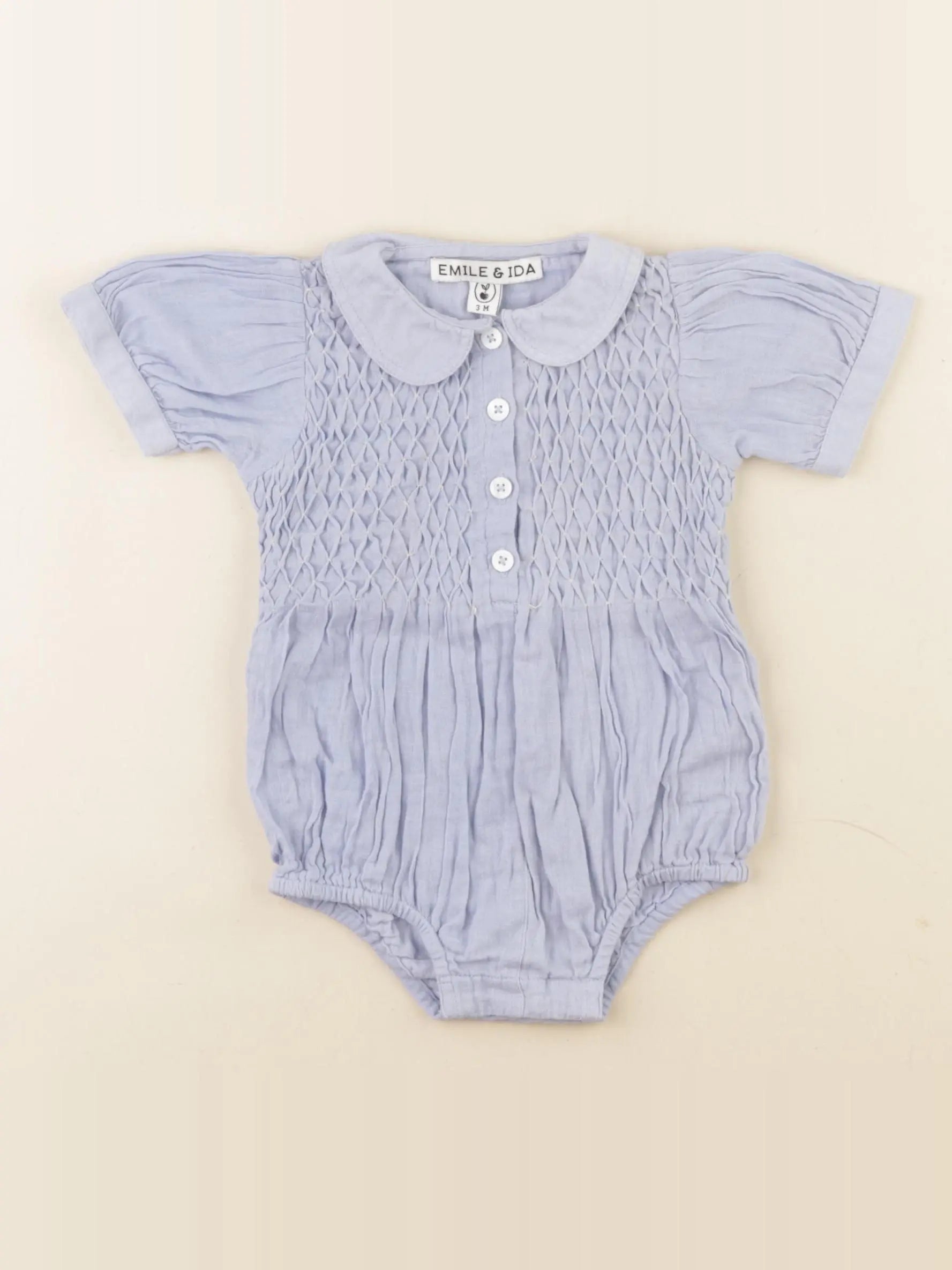 Emile et Ida - combinaison bleu - 3 mois