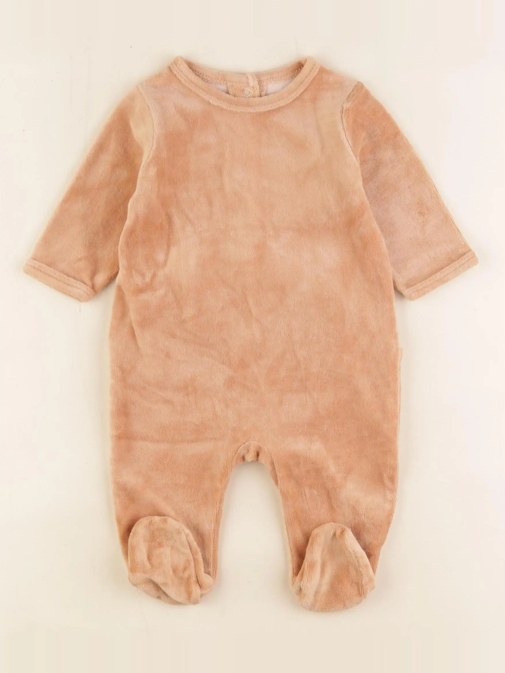 Vertbaudet - pyjama velours orange - 3 mois