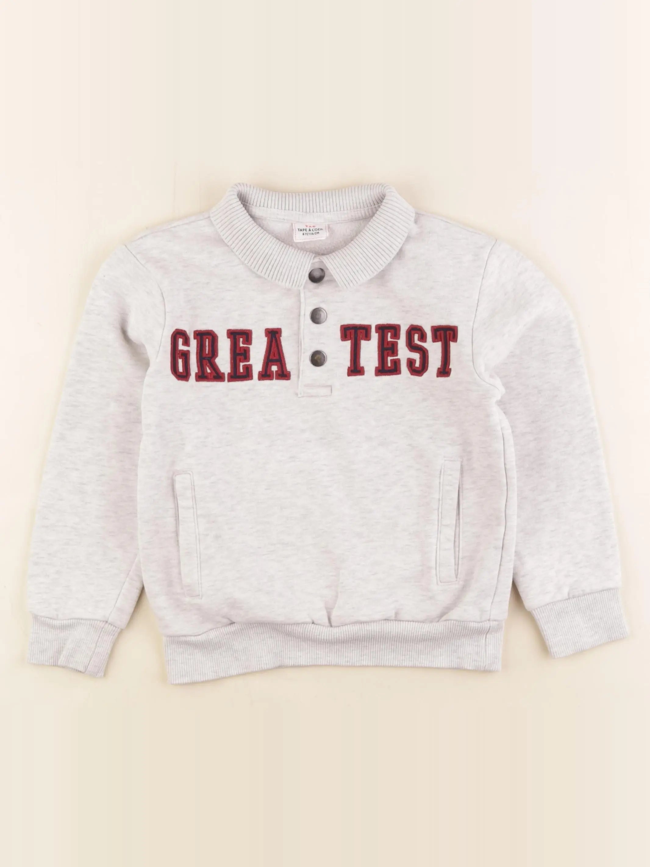 Tape à l'oeil - sweat gris - 6 ans