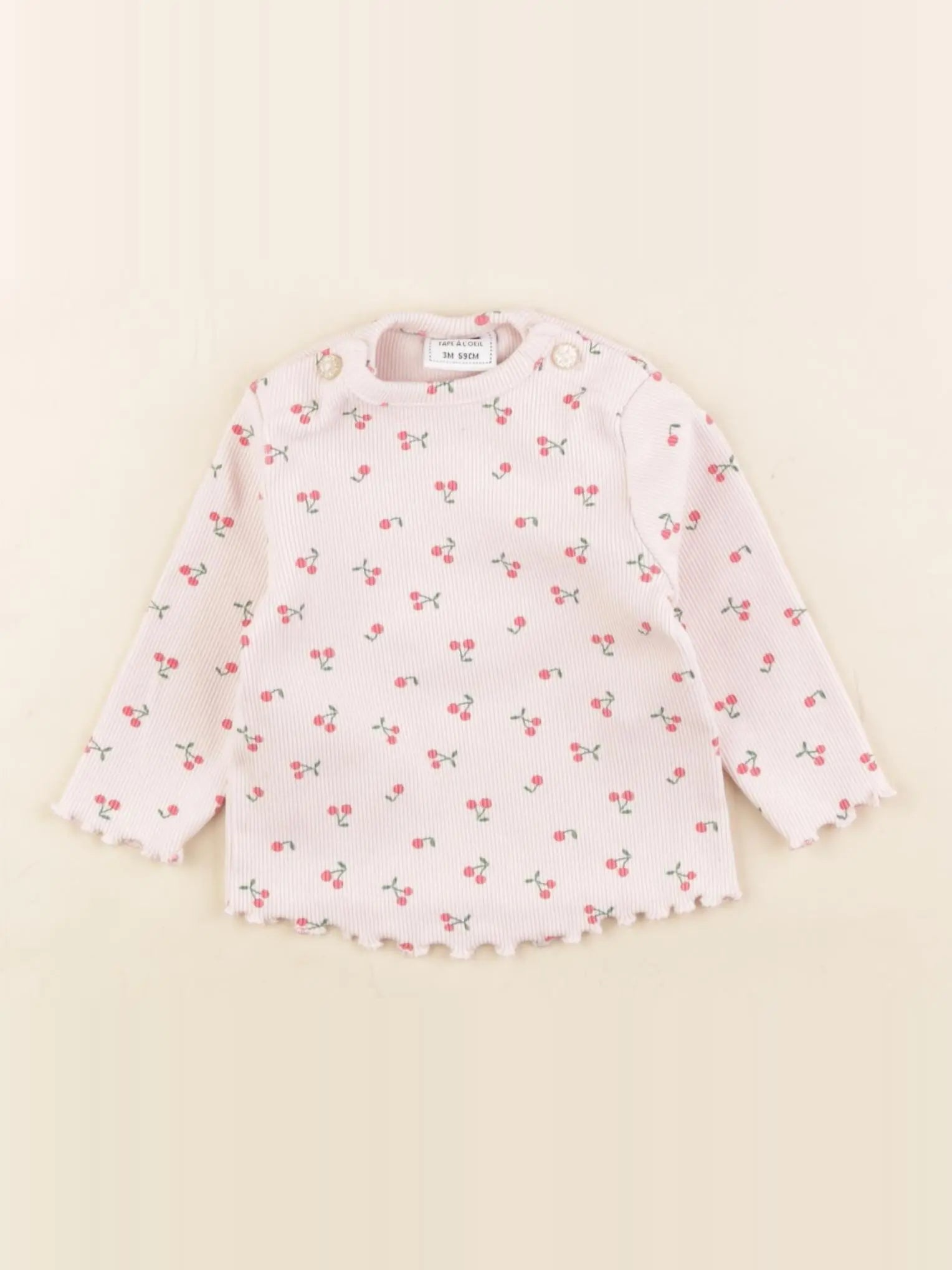 Tape à l'oeil - tee-shirt rose - 3 mois