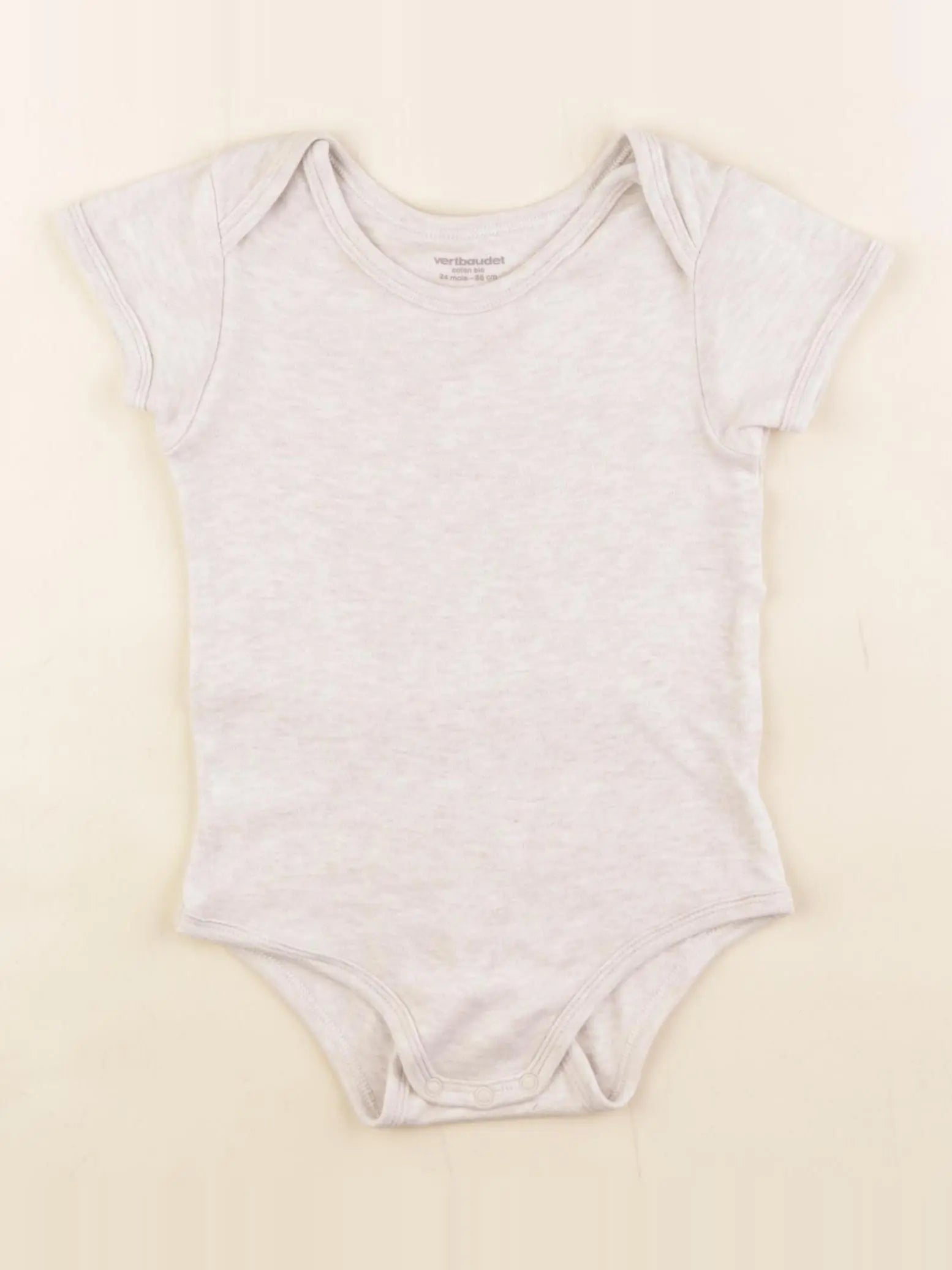 Vertbaudet - body beige - 24 mois