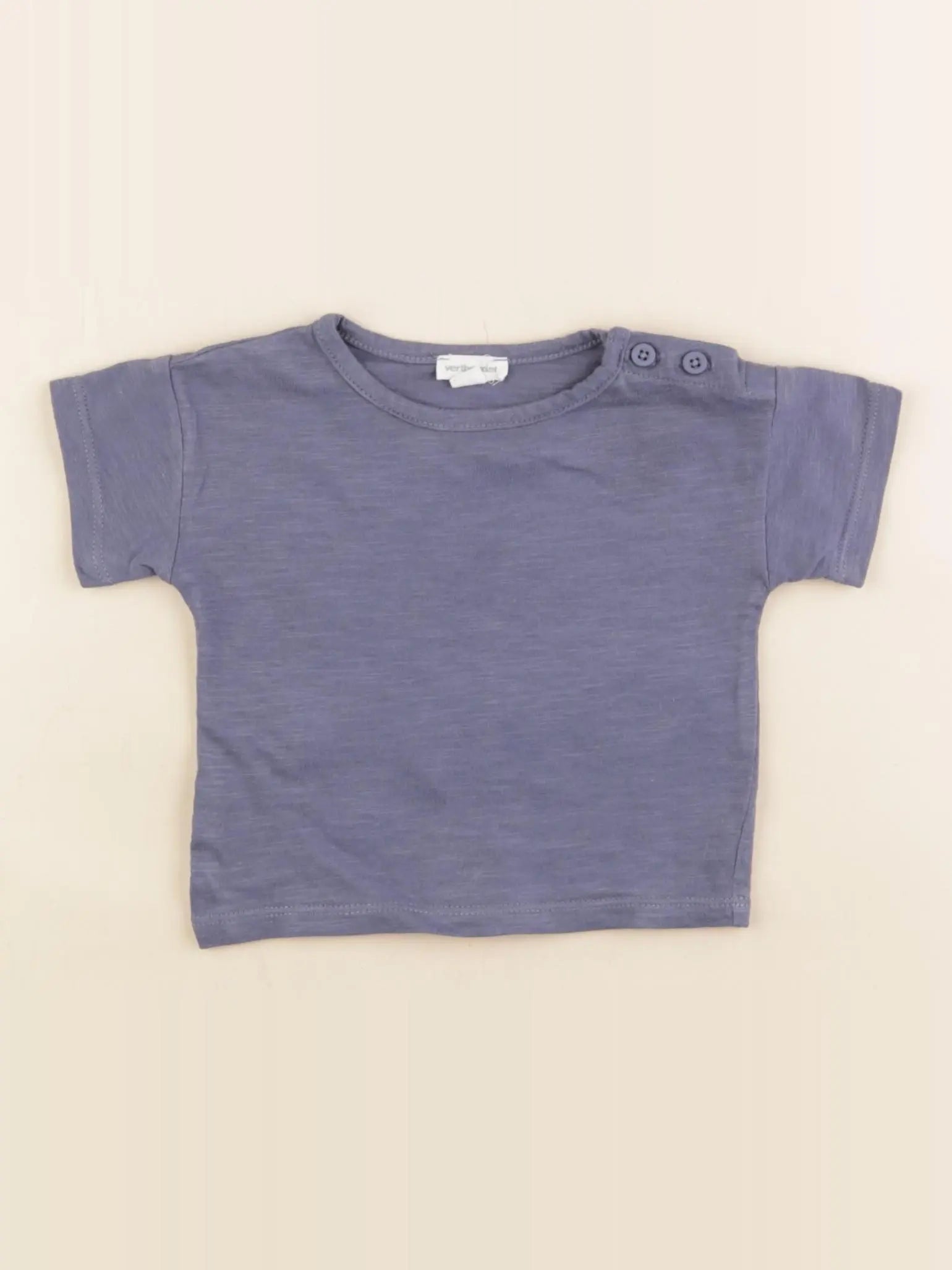 Vertbaudet - tee-shirt bleu - 3 mois